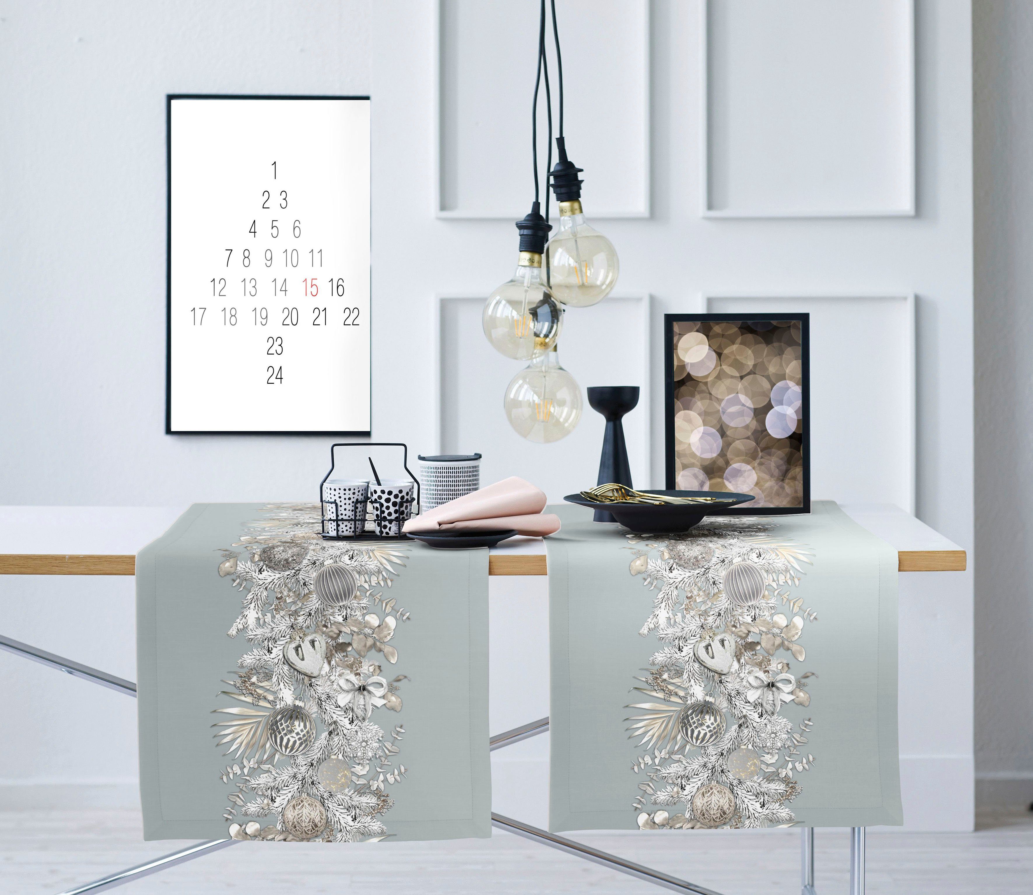 APELT Tafelloper 6304 CHRISTMAS GLAM, kerstdecoratie, kerst (1 stuk)
