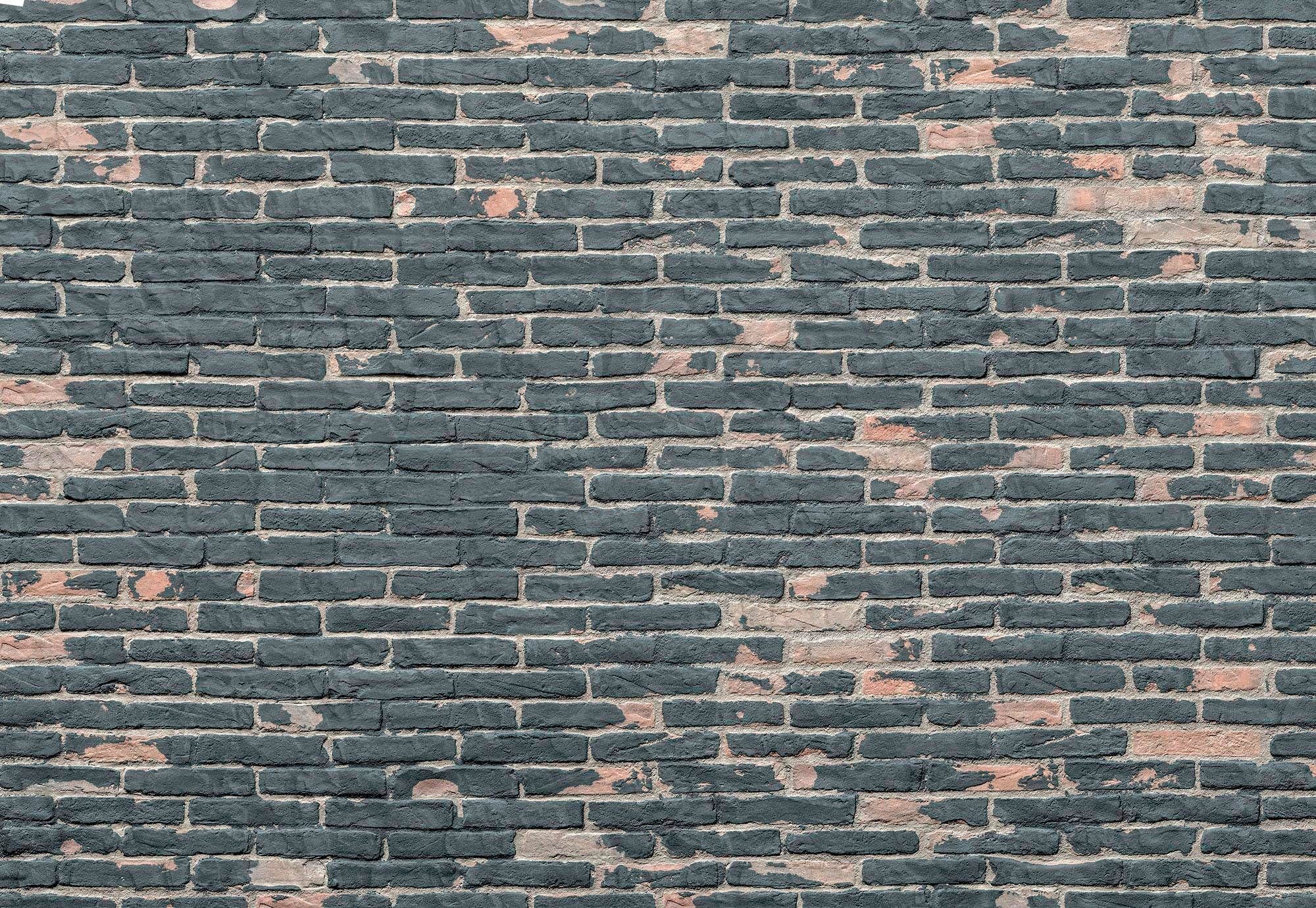 Komar Vliesbehang Vlies - Painted Bricks - Afmeting 368 x 248 cm zelfklevend behang grijs