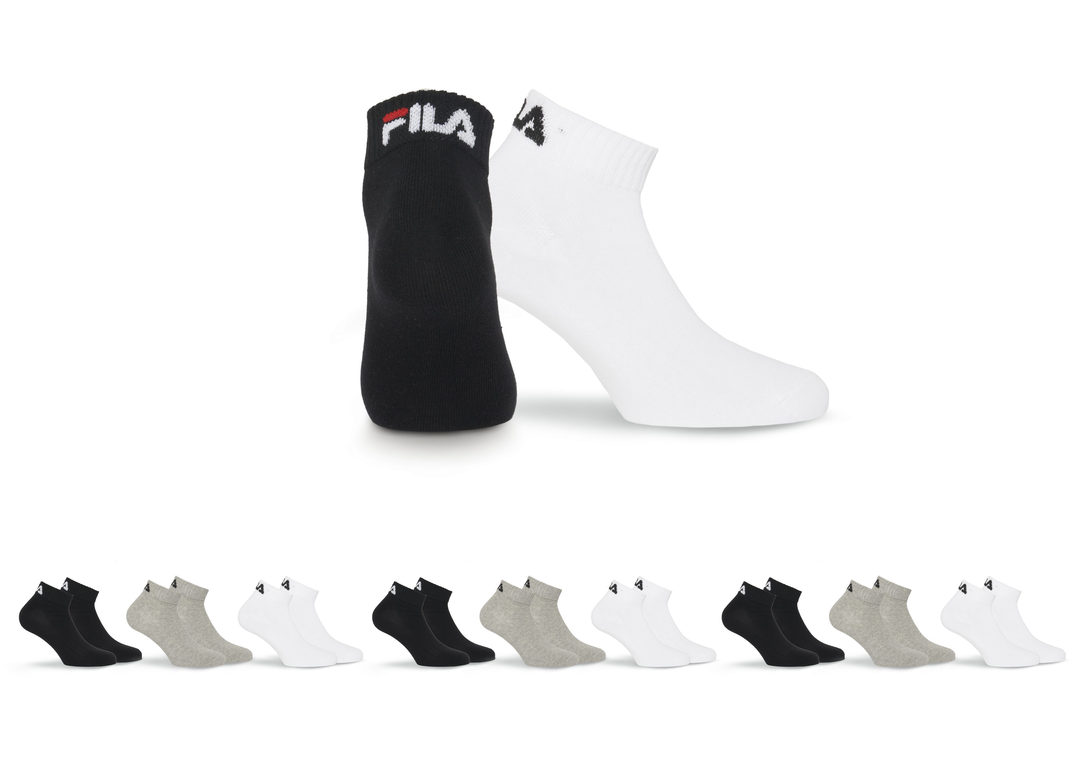 Fila Korte sokken met klassiek logo (9 paar, Set van 9)
