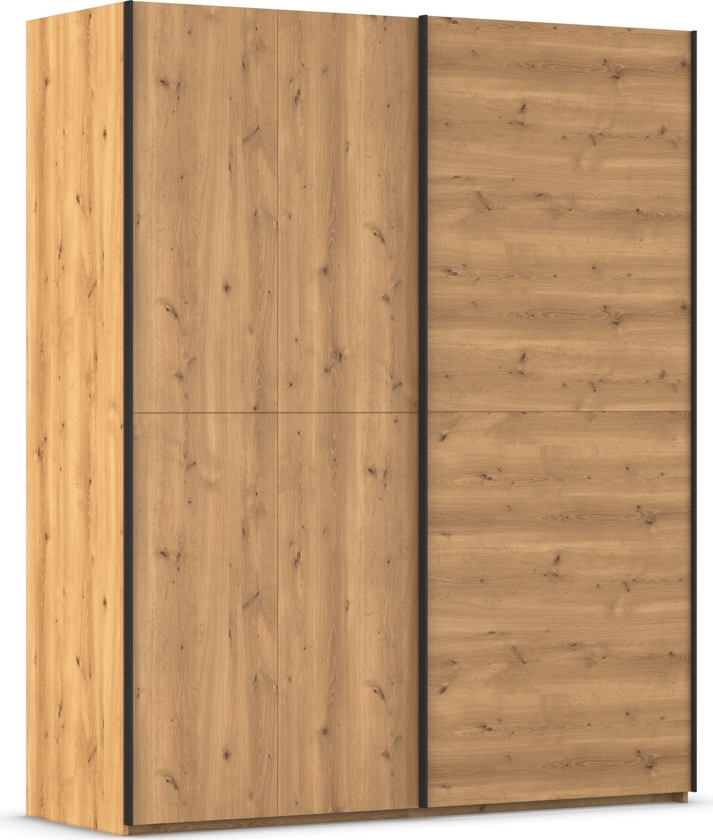 rauch Schuifdeurkast Kledingkast kast garderobe slaapkamerkast SCALE-WOOD verticaal verdeelde deuren in robuust massief eikenhout made in germany
