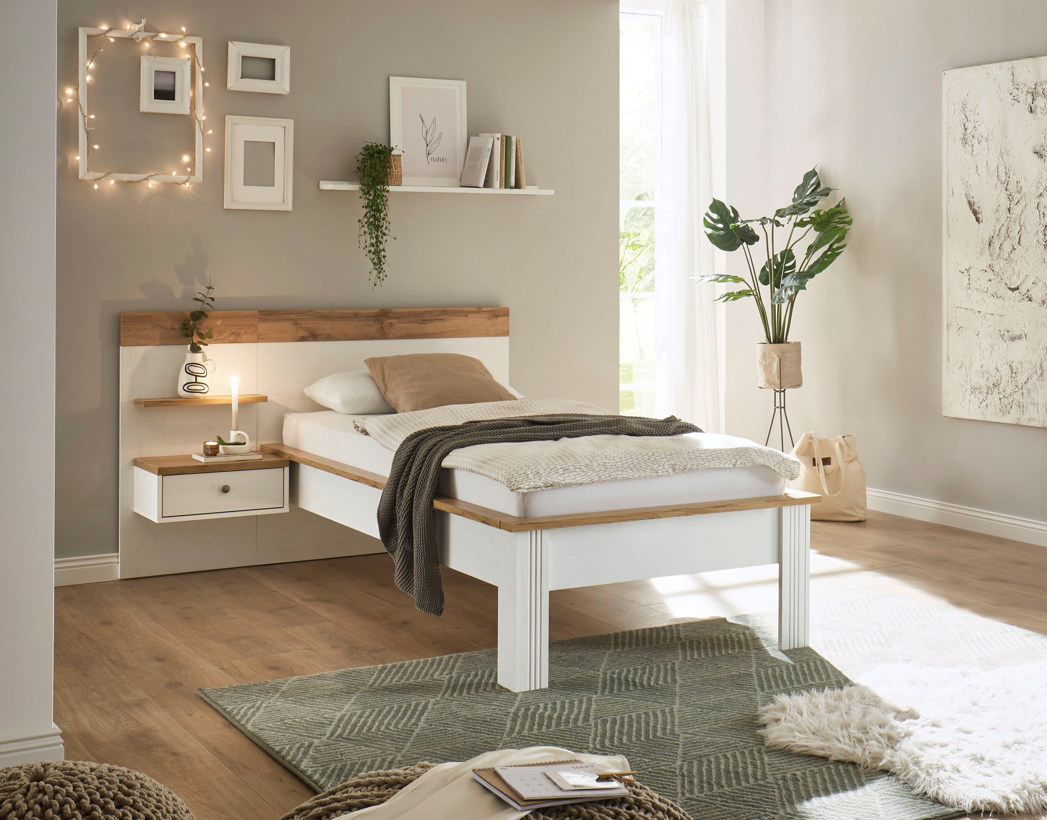Home affaire Slaapkamerserie Westminster Bed breedte ligoppervlak 90 of 140 cm en 1 wandpaneel