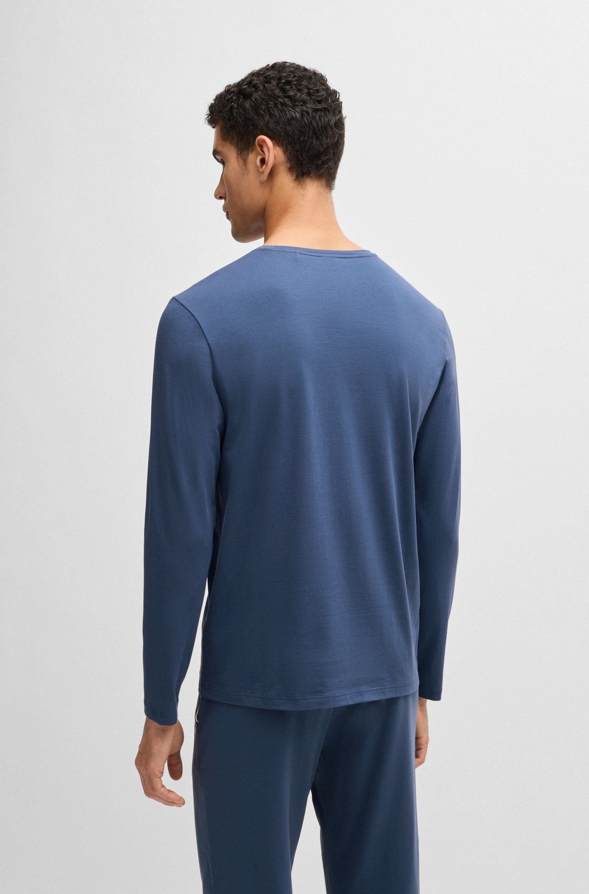 BOSS Shirt met lange mouwen Mix&Match LS met een logo-opschrift