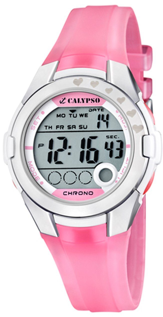 CALYPSO WATCHES Chronograaf Digital Crush Polshorloge, quartz, dameshorloge, digitale weergave, datum, stopwatchfunctie