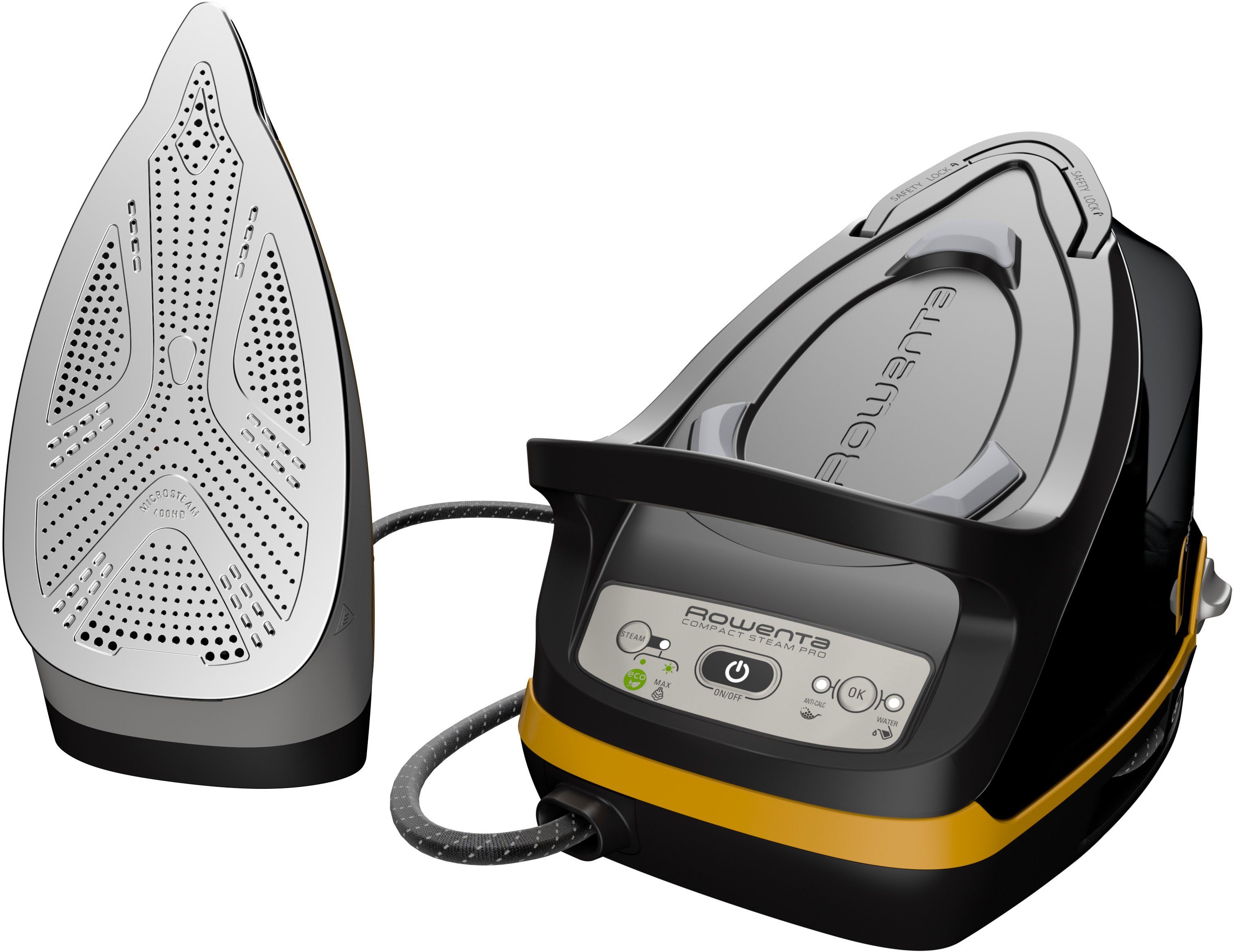 Rowenta Stoomstrijksysteem DG7644 Compact Steam Pro 6,4 bar, 325 g/min. stoomstoot, geïntegreerd vergrendelsysteem