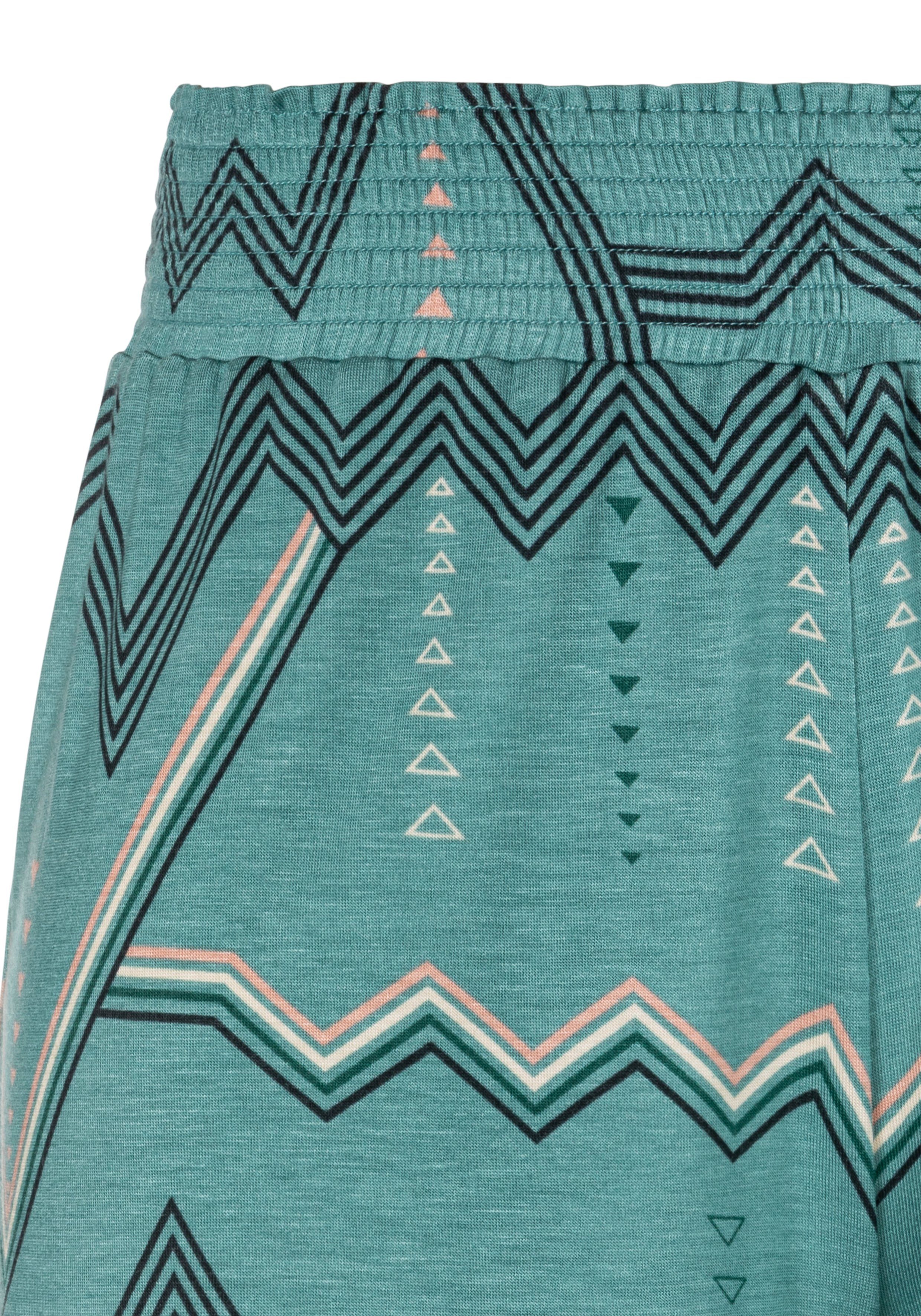 Lascana Pyjamashort met grafisch zigzagmotief