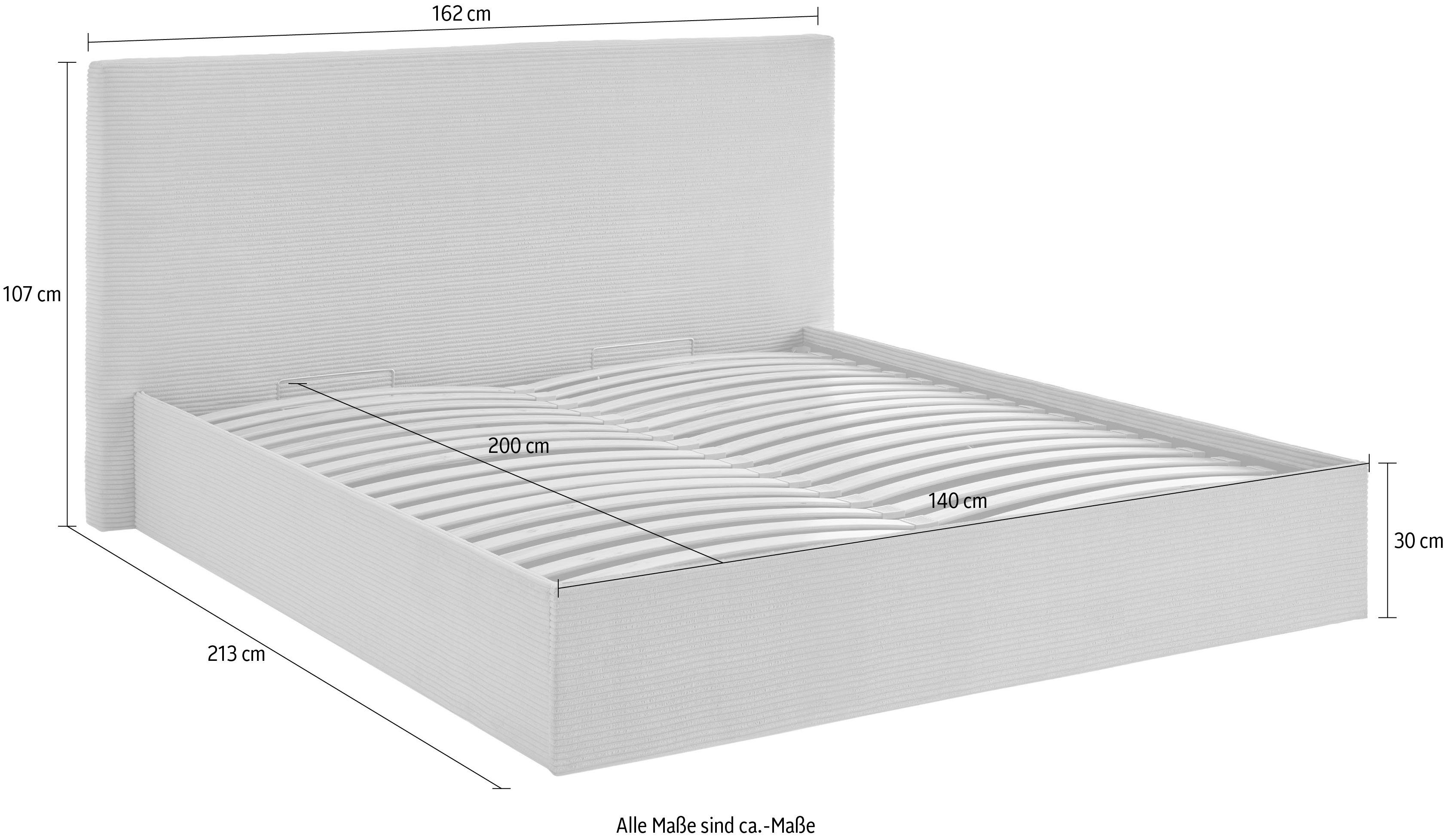 ATLANTIC home collection Bedframe Melody met bedkist en lattenbodem