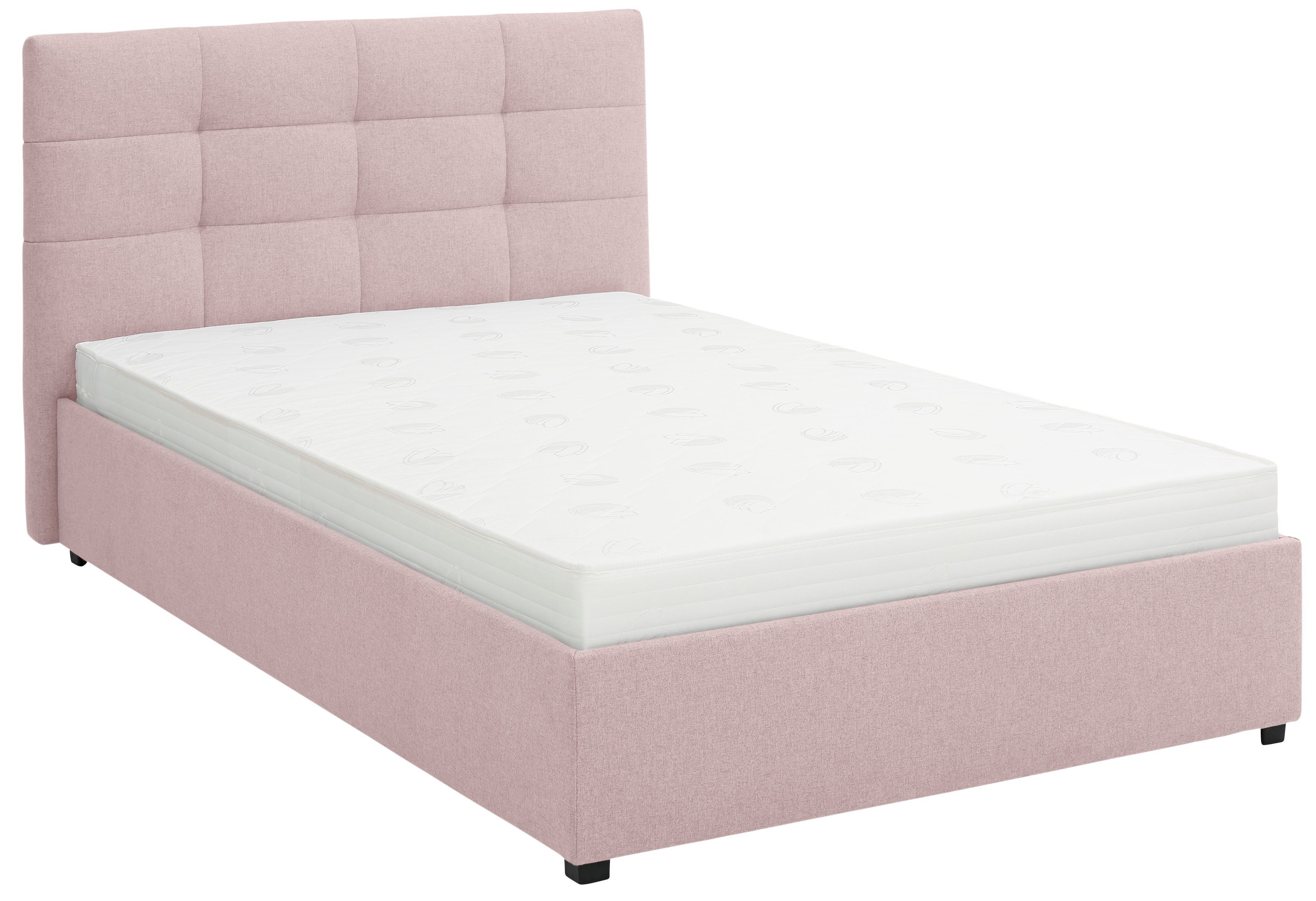 Lüttenhütt Gestoffeerd bed Endres met bedkist, naar keuze zonder matras/lattenbodem of incl. matras