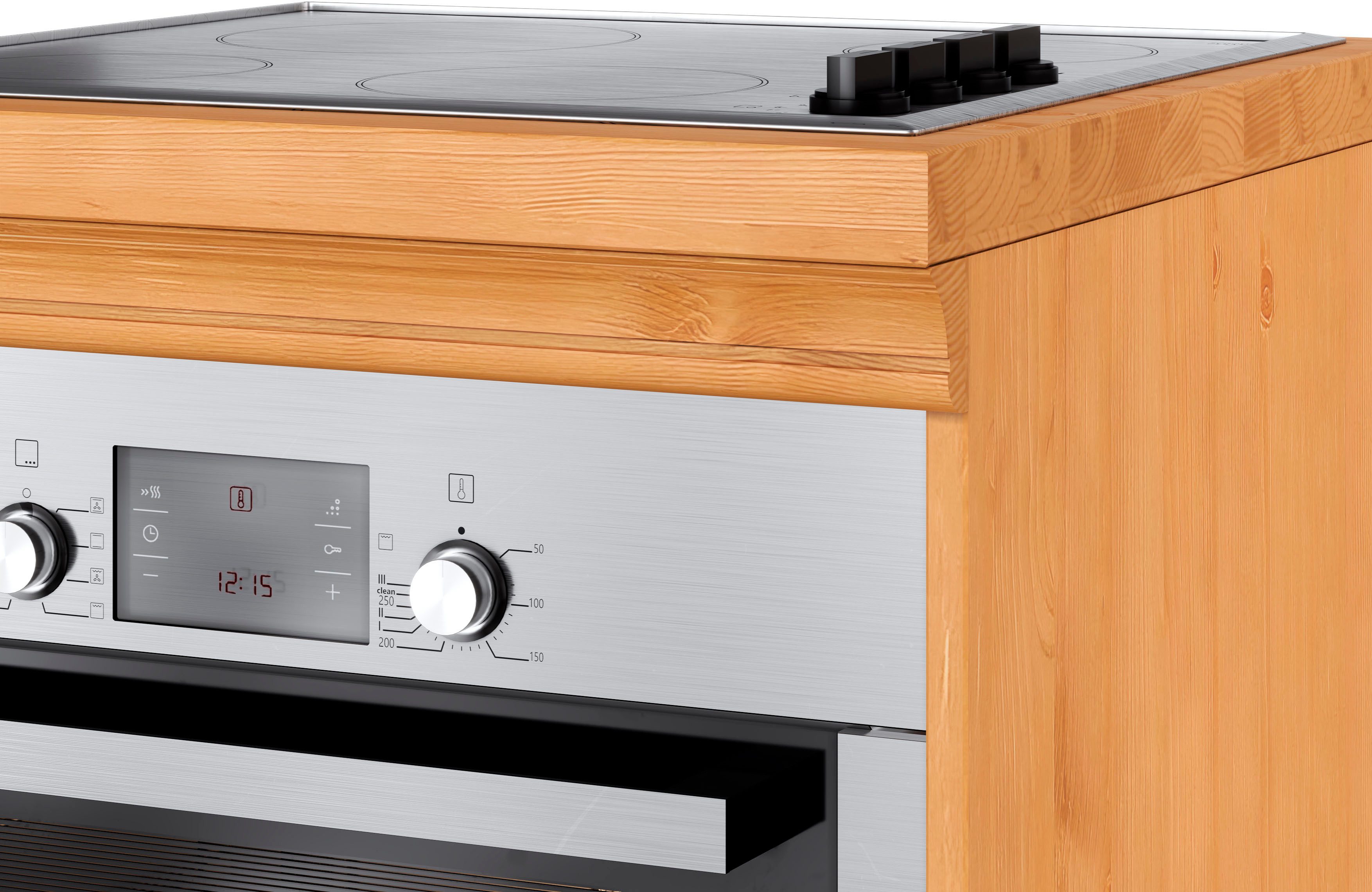 Home affaire Ombouwkast voor oven Rügen Breedte 60 cm, massief grenen, nismaat fornuis B/D/H 56,7/54,2/60,5 cm