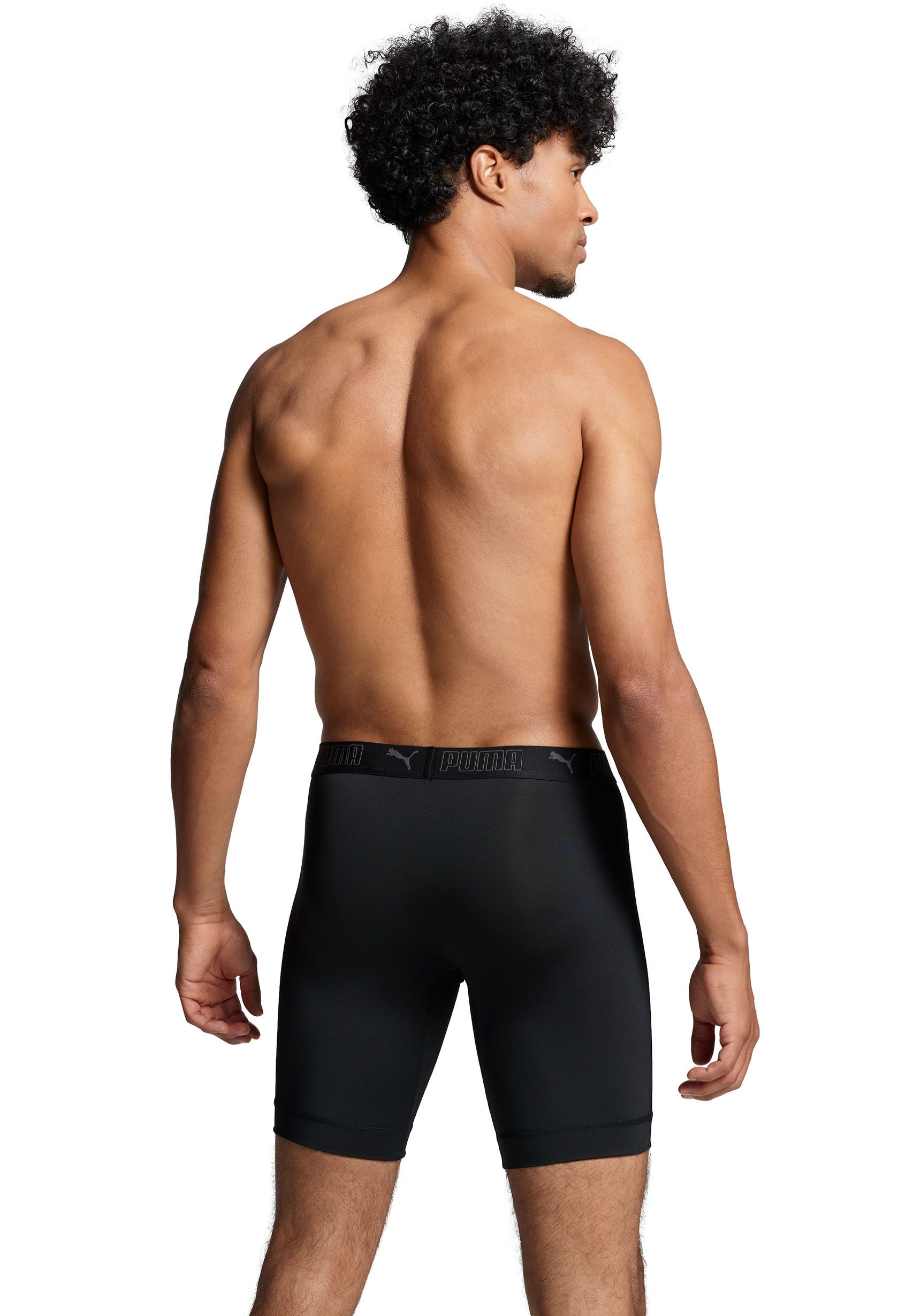 PUMA Boxershort PUMA MEN SPORT MICROFIBER LONG BOXERS 2P (2 stuks, Set van 2)