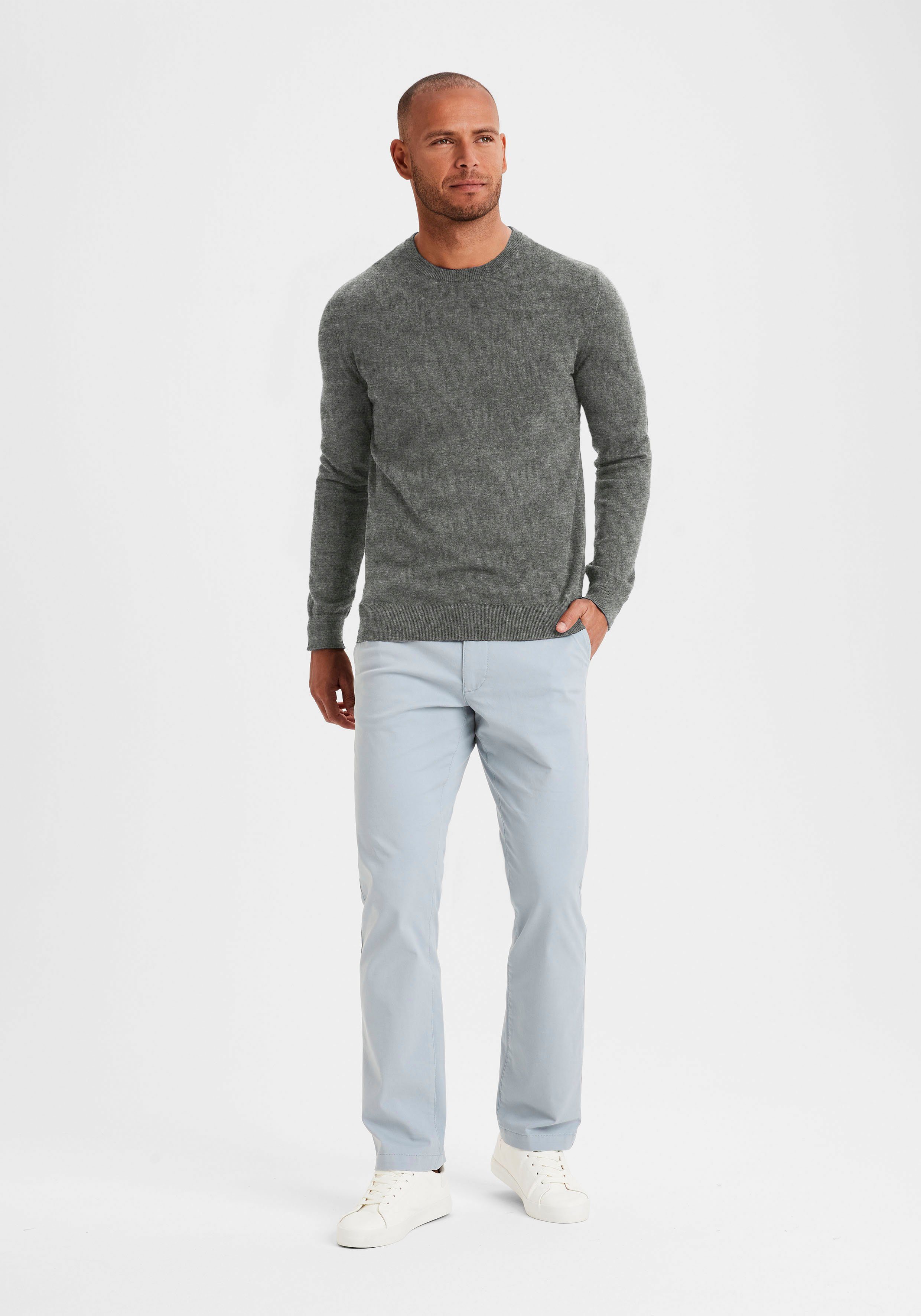 H.I.S Gebreide trui Regular fit lange mouwen pullover van fijn breiwerk katoenmix