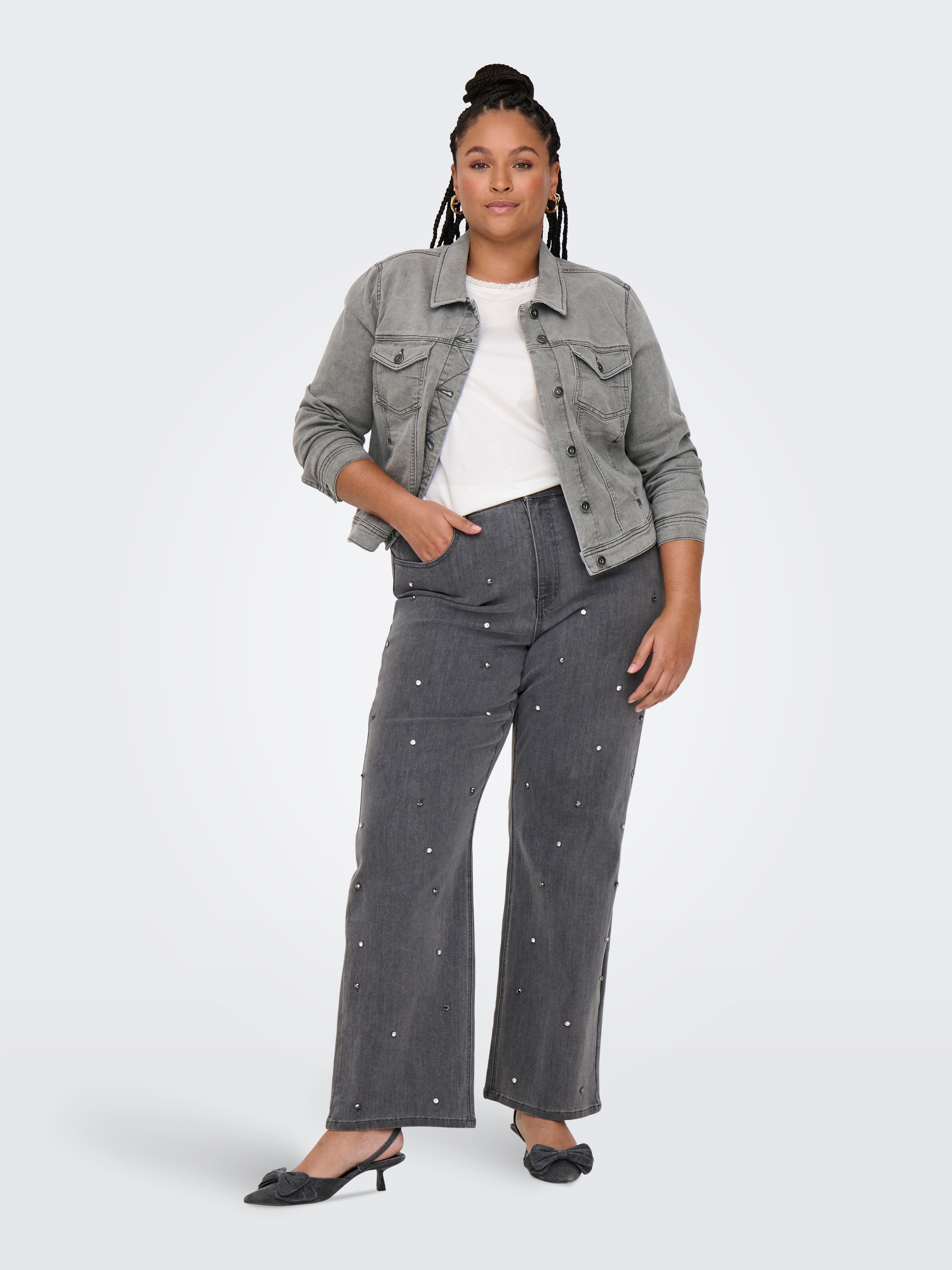 ONLY CARMAKOMA Jeansjack CARWESPA LS JACKET MGD DNM NOOS