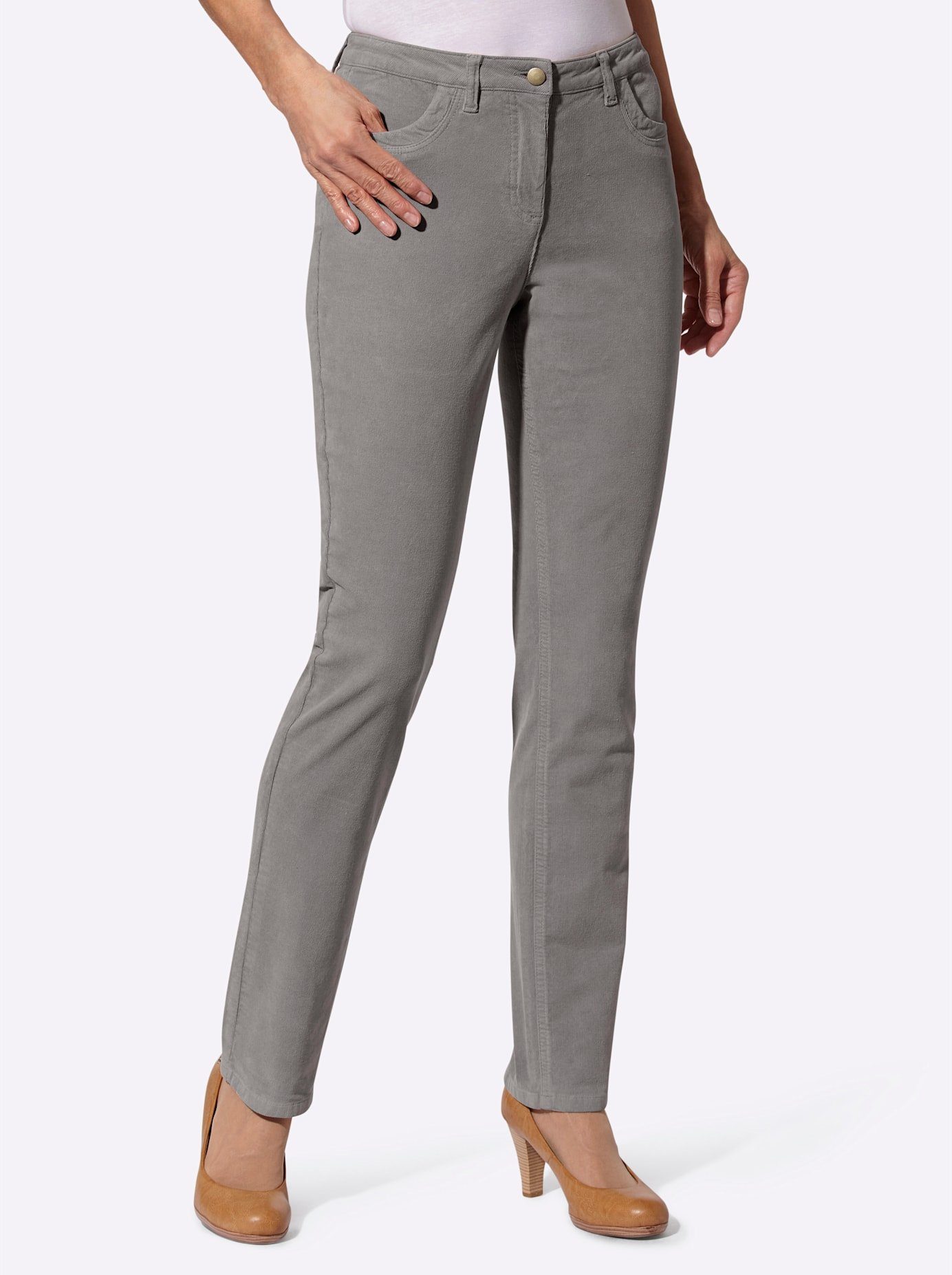 Classic Inspirationen Cordbroek werkbroeken maat 38 grijs