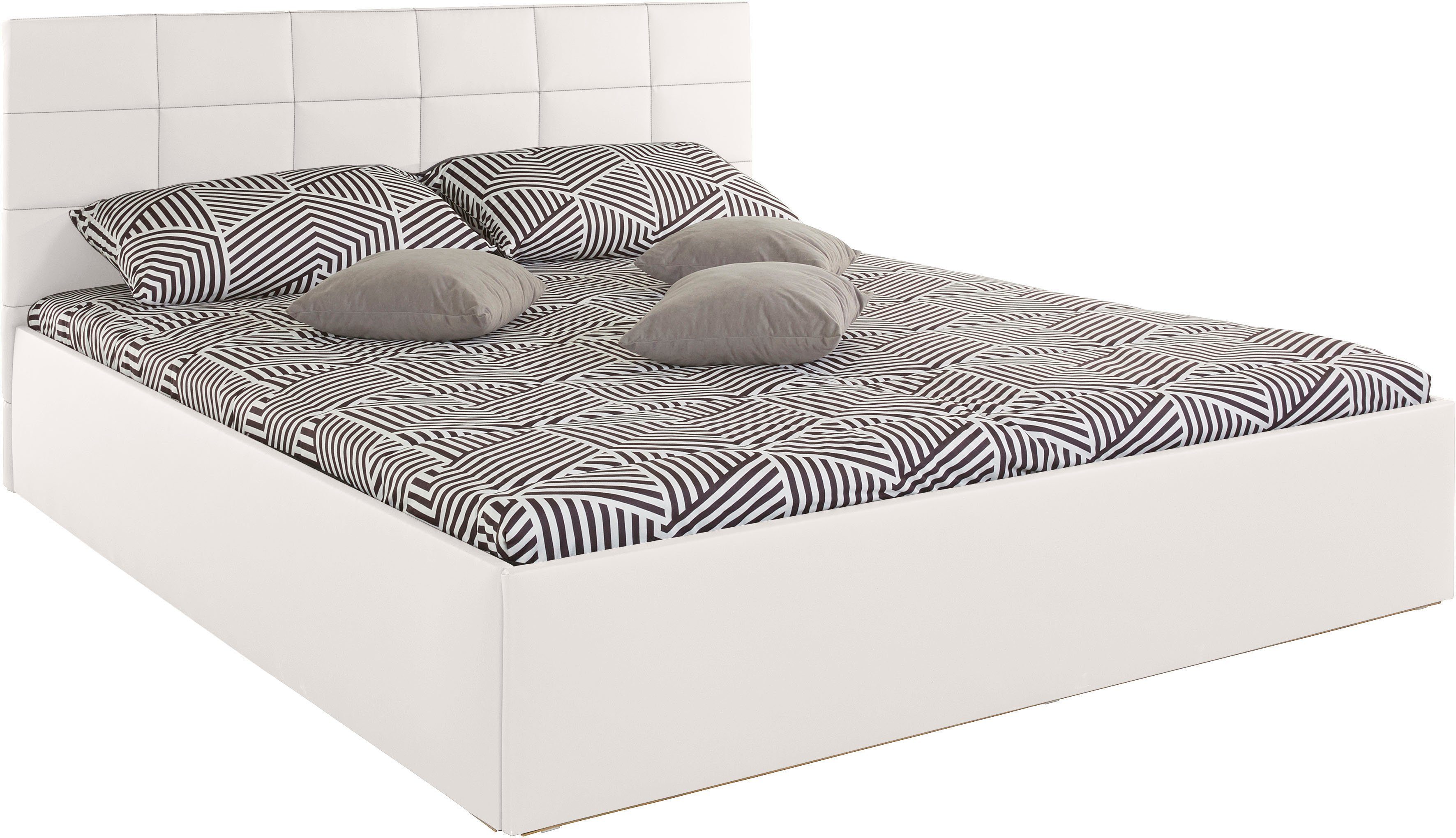 Westfalia Polsterbetten Gestoffeerd bed met bedkist bij uitvoering met matras, in 2 hoogten