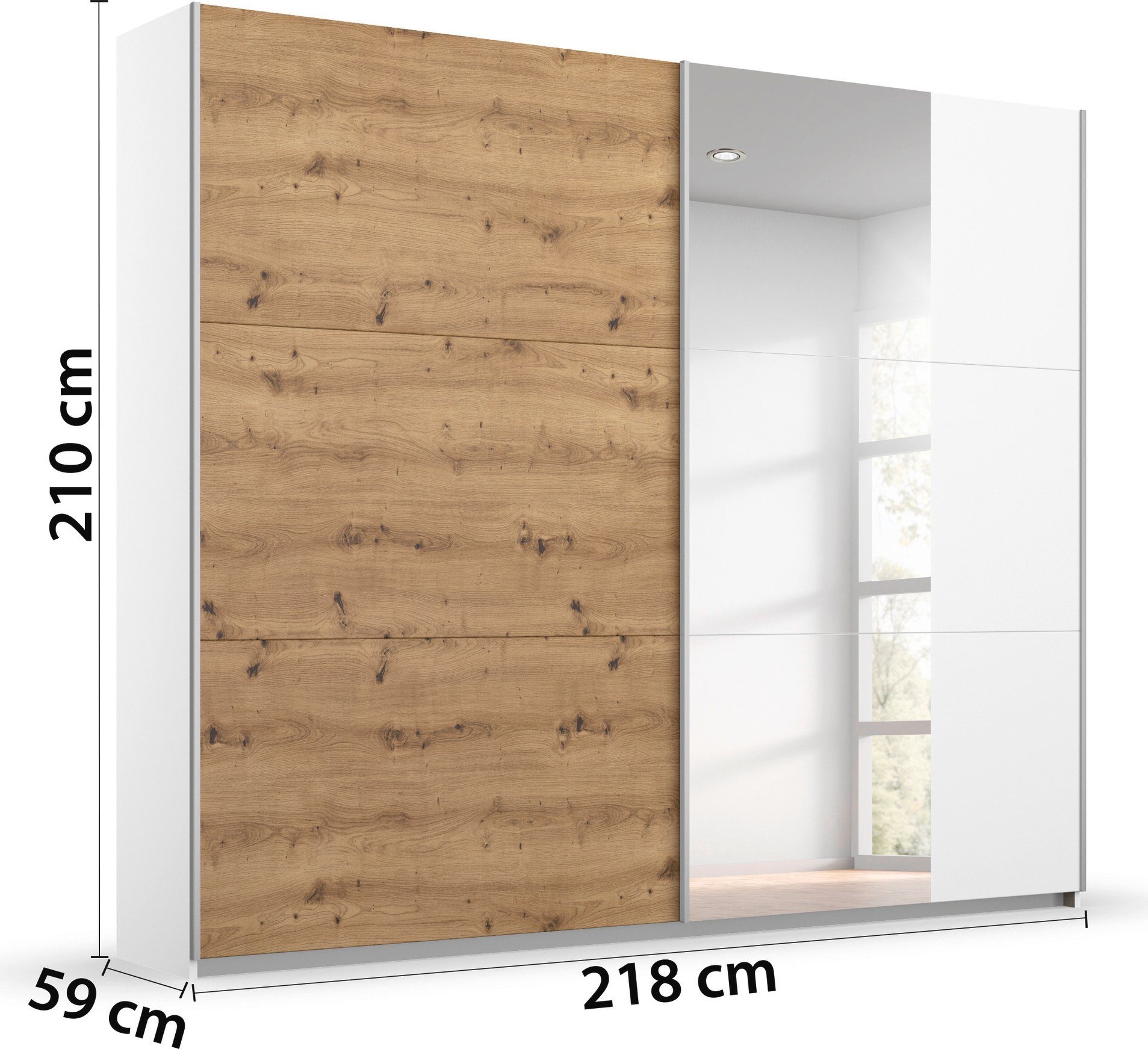 rauch Schuifdeurkast Kledingkast garderobe TOPSELLER AURELIO met 3 uitrustingsvarianten 3 verschillende uitrustingsvarianten handgrepen van metaal made in germany