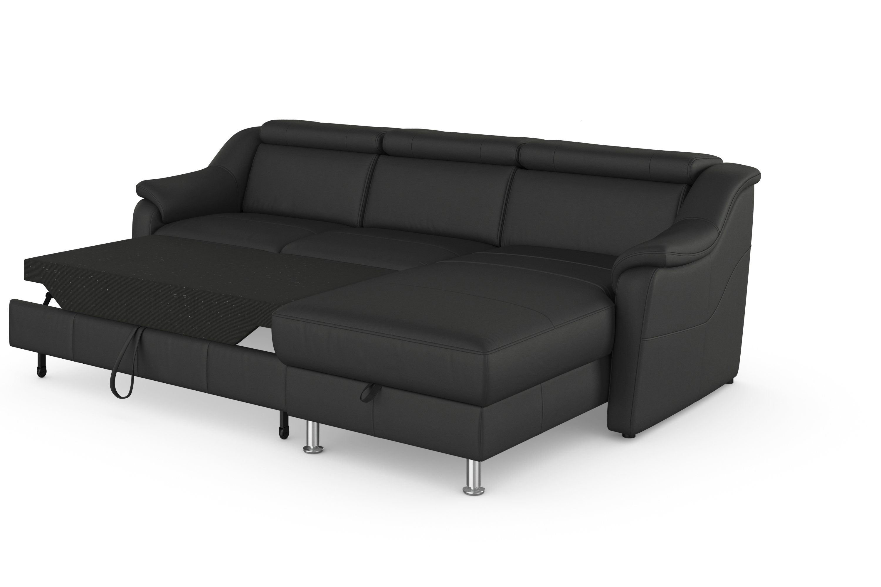 sit&more Hoekbank Freetown L-vorm met verstelbare hoofdsteun en comfortabele binnenvering