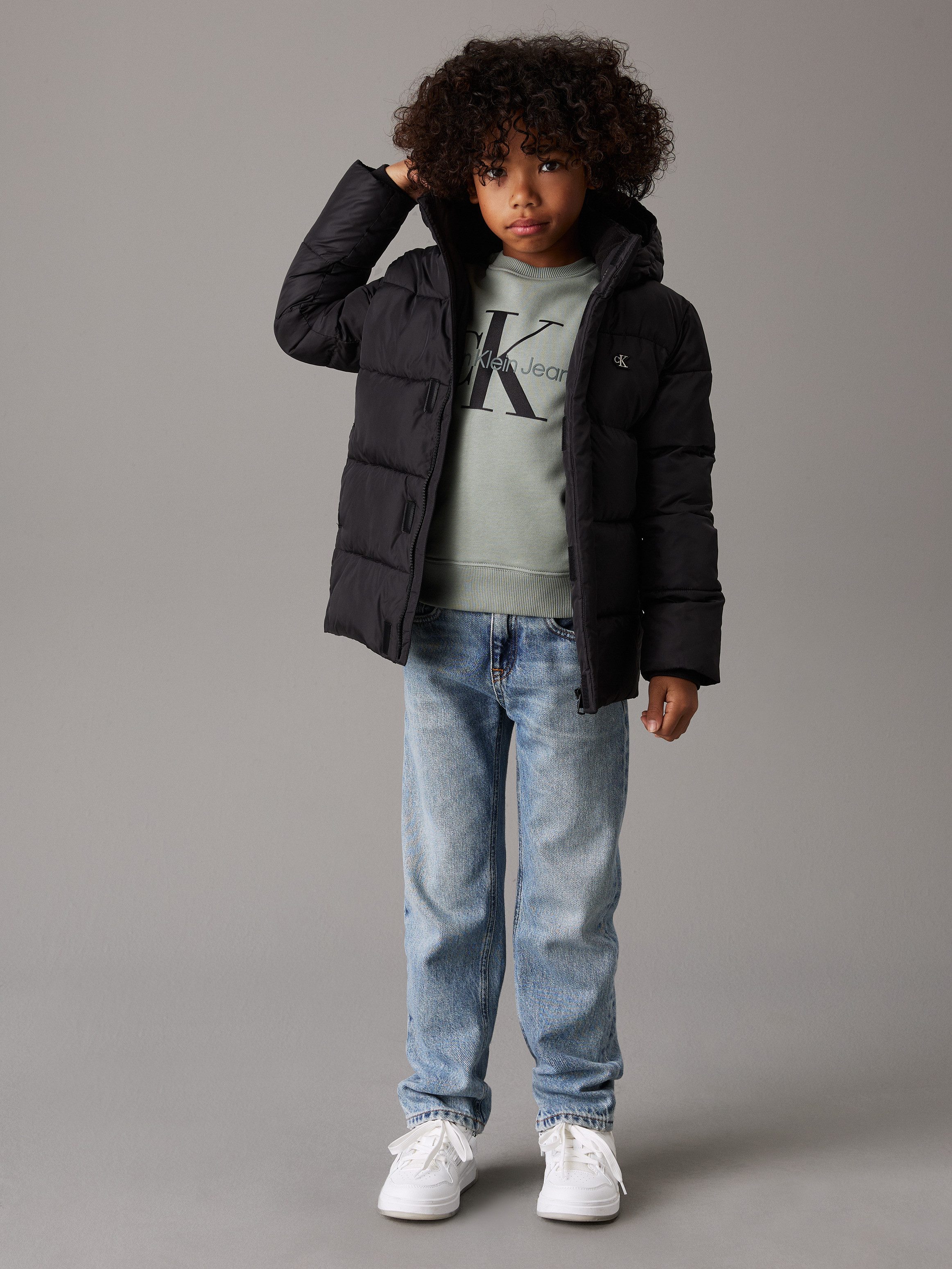 Calvin Klein Winterjack ESSENTIAL PUFFER JACKET voor kinderen tot 16 jaar en calvin klein merklabel