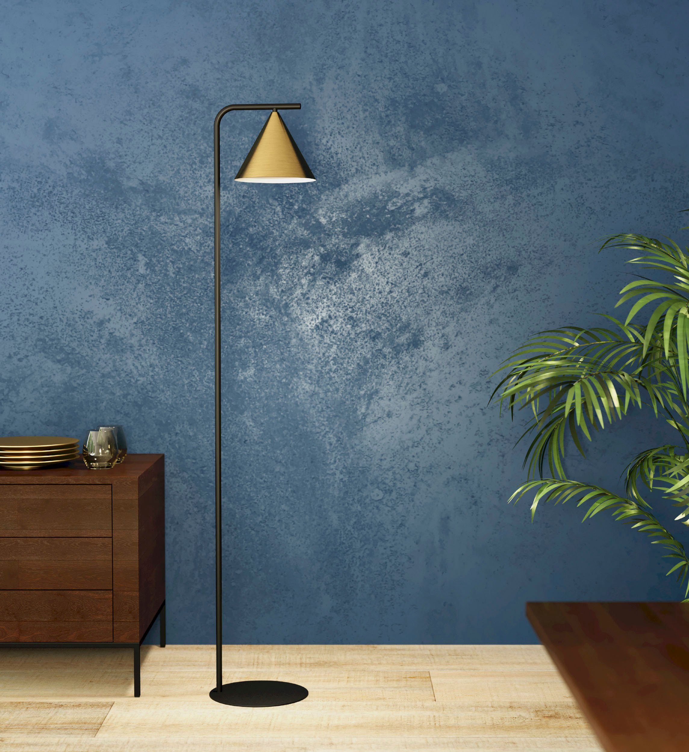 EGLO Staande lamp NARICES Vloerlamp in zwart van staal - excl. E27 - 1X40W (1 stuk)