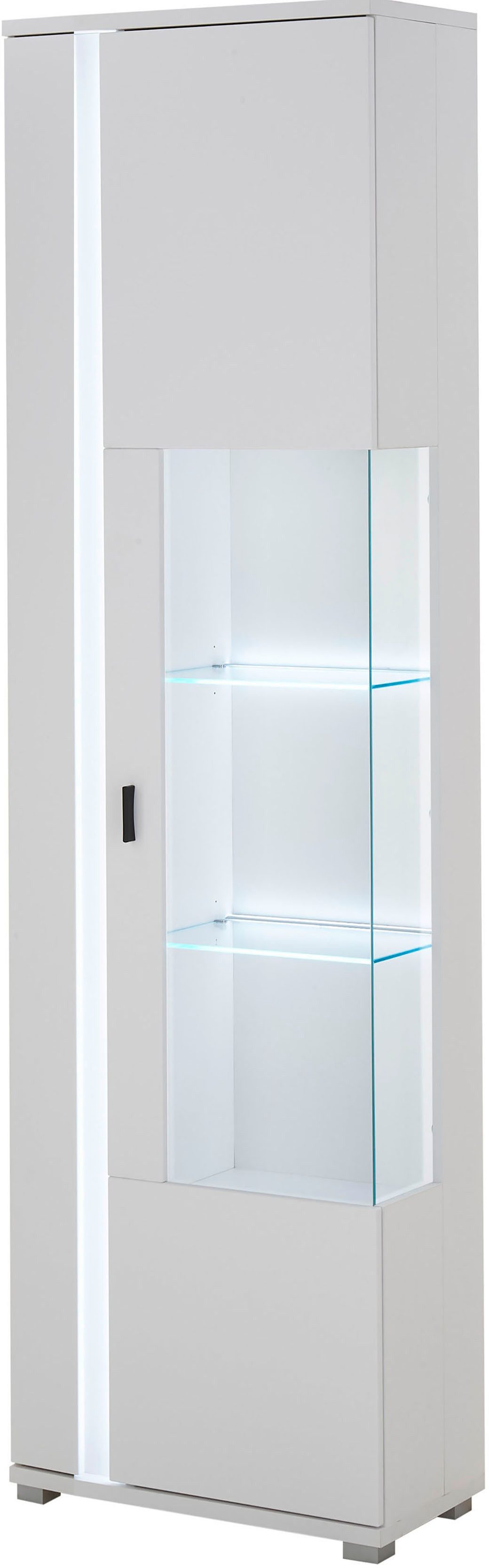 INOSIGN Vitrinekast Long Island in moderne trendkleur, inclusief verticale verlichting, breedte 55 cm (1 stuk)