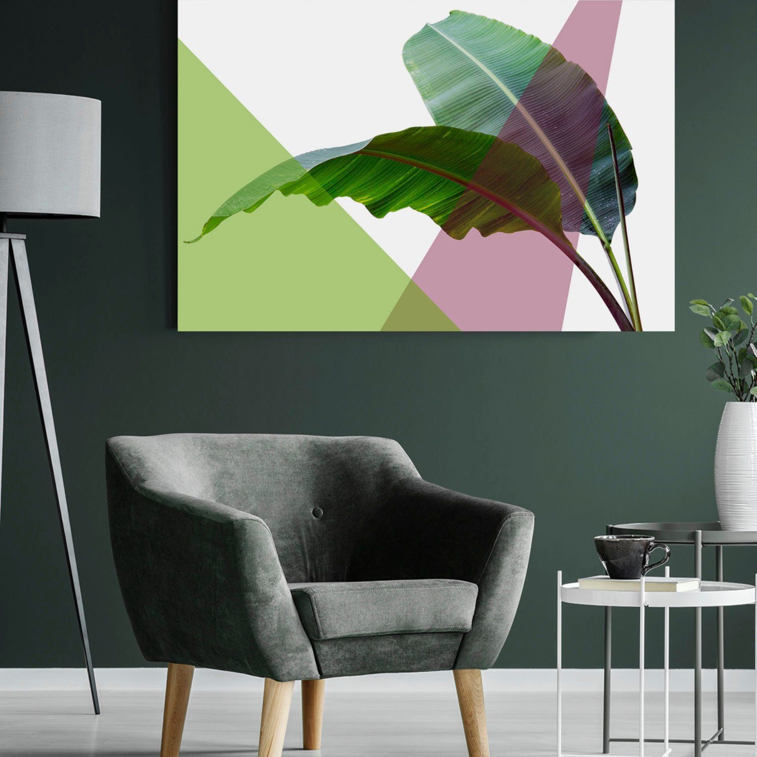 queence Artprint op acrylglas Bladeren Fine Art-print in galeriekwaliteit