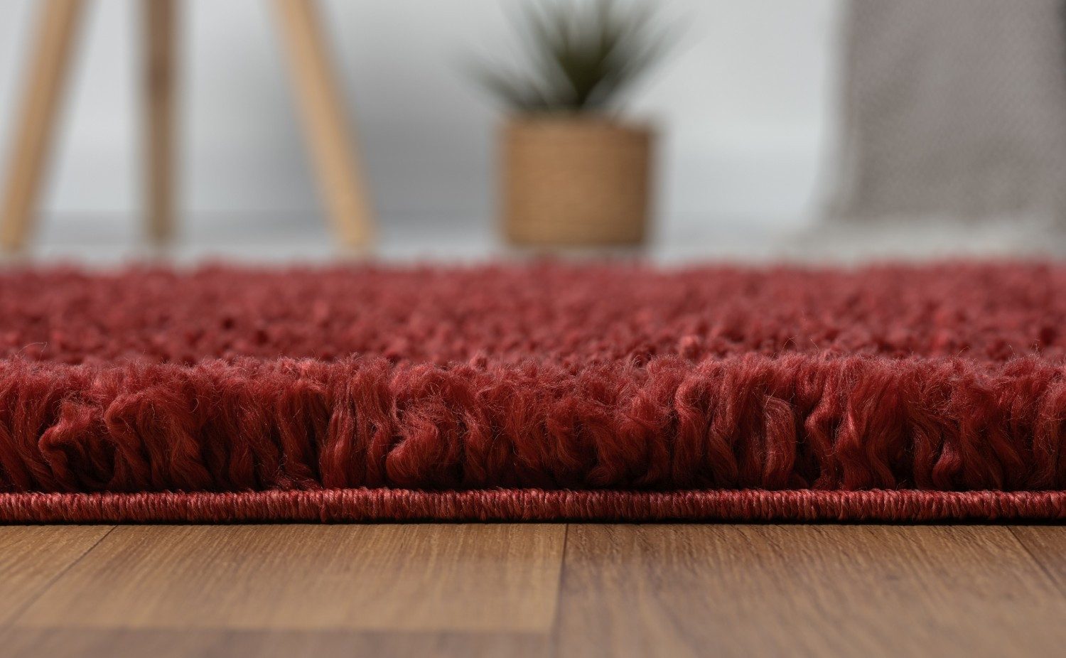 my home Hoogpolig vloerkleed Banji Uni-kleuren, zacht en fluffy, ook als loper en in rond verkrijgbaar