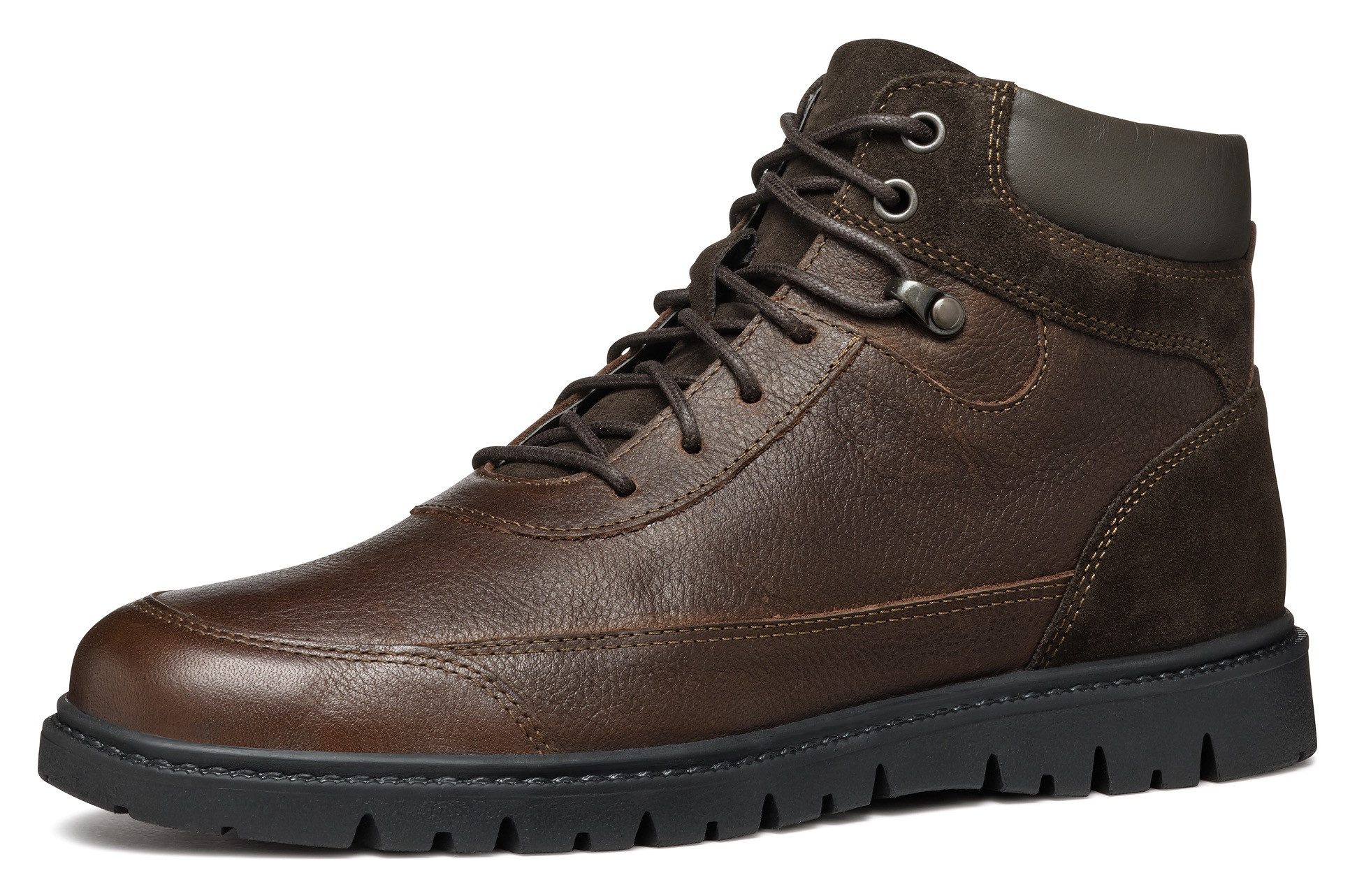 Geox Veterschoenen U GHIACCIAIO A Worker boots, veterschoenen, casual laarzen met doorlopende zool heren veterschoenen maat 45 bruin