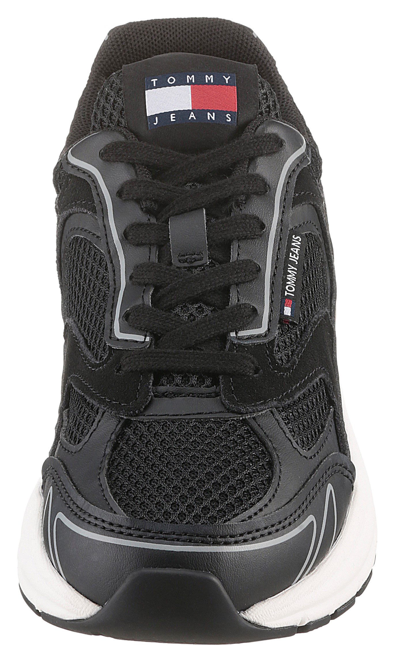 TOMMY JEANS Sneakers met sleehak THE CONEY , plateau, vrijetijdsschoen, lage schoen, veterschoen met contrast naden