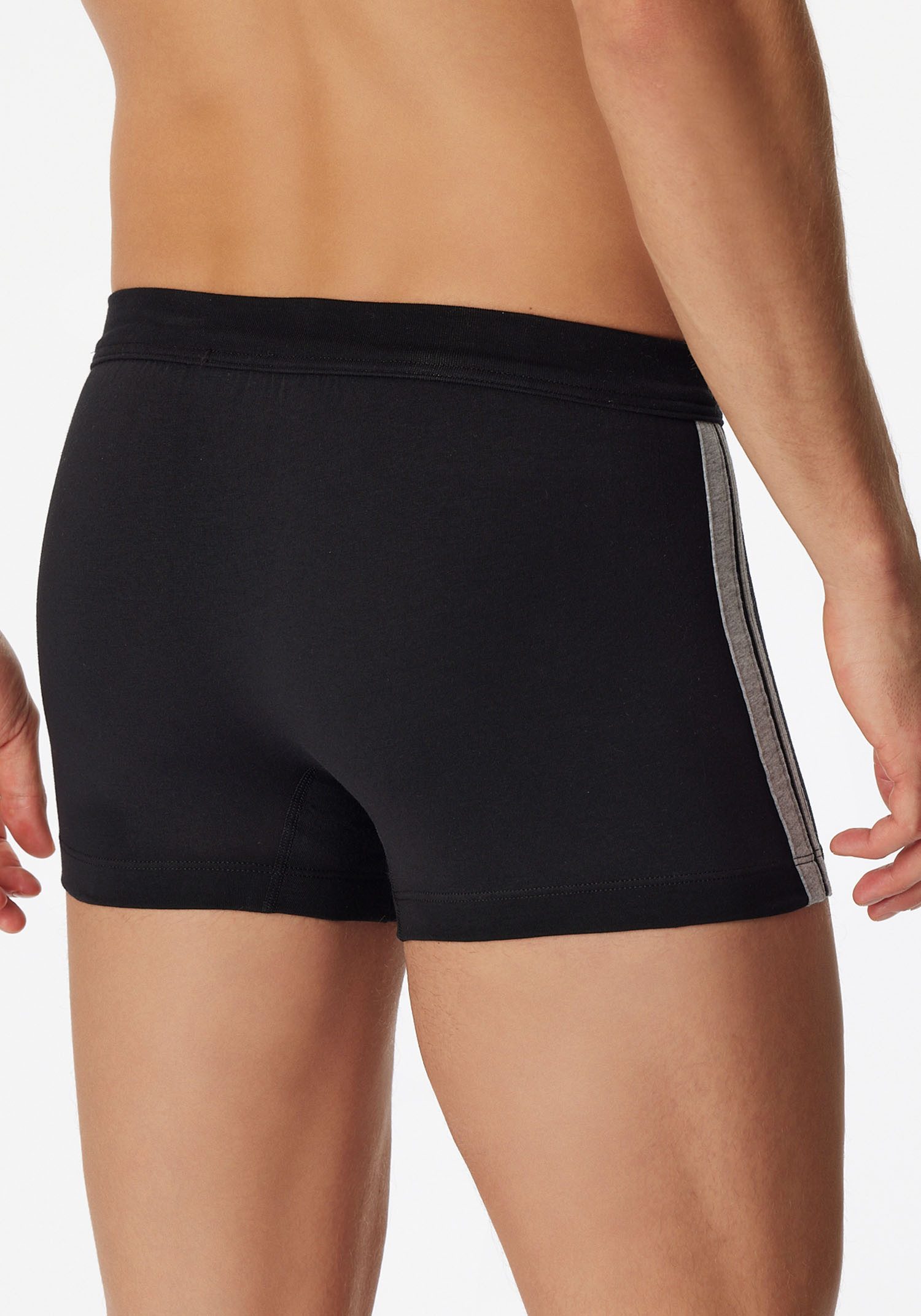 Schiesser Boxershort 95/5 met zachte, tonale tailleband, contrasterende zijstrepen (3 stuks)