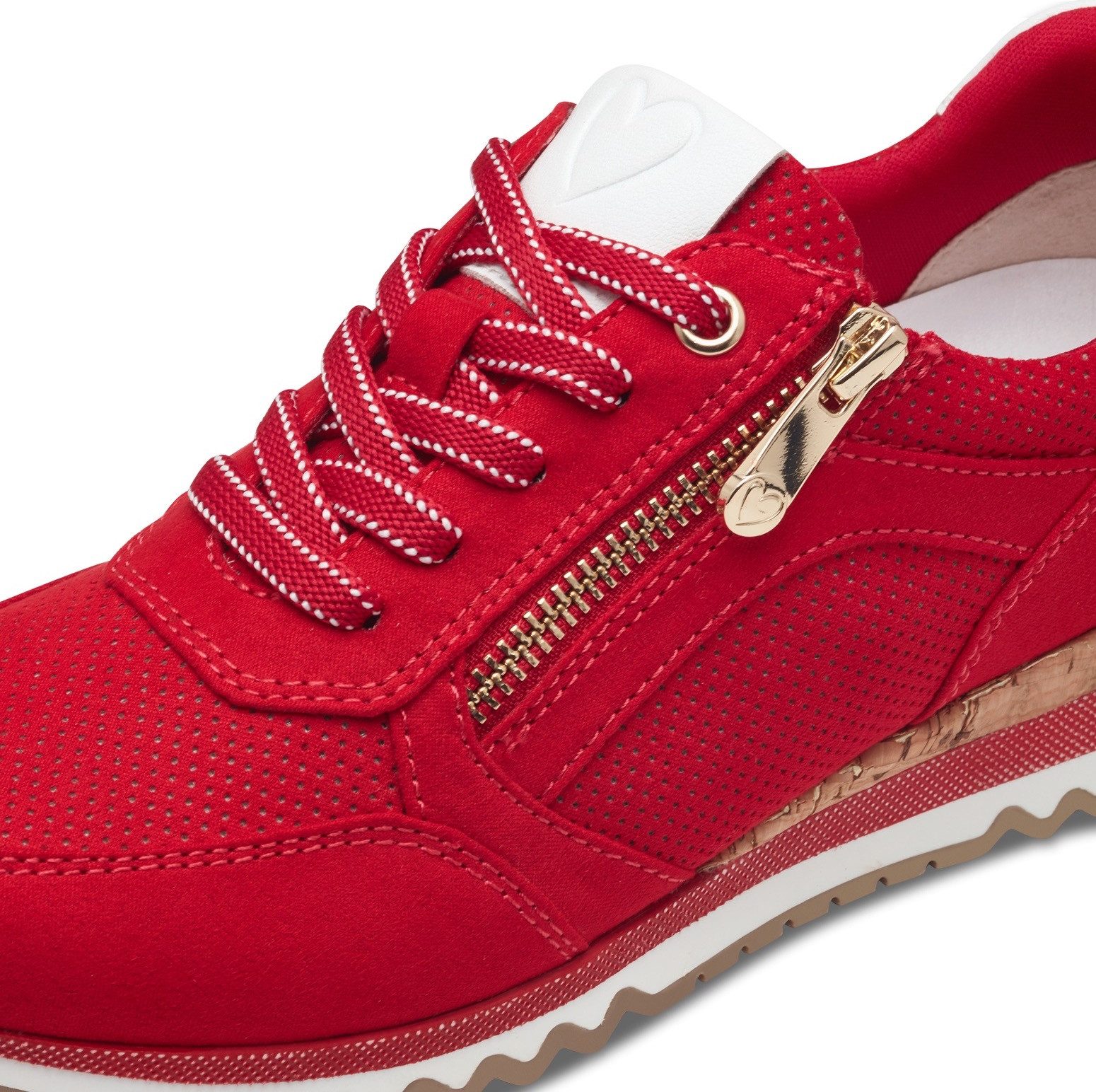 Marco Tozzi Sneakers met sleehak vrijetijdsschoen, lage schoen, veterschoen in vegan uitvoering