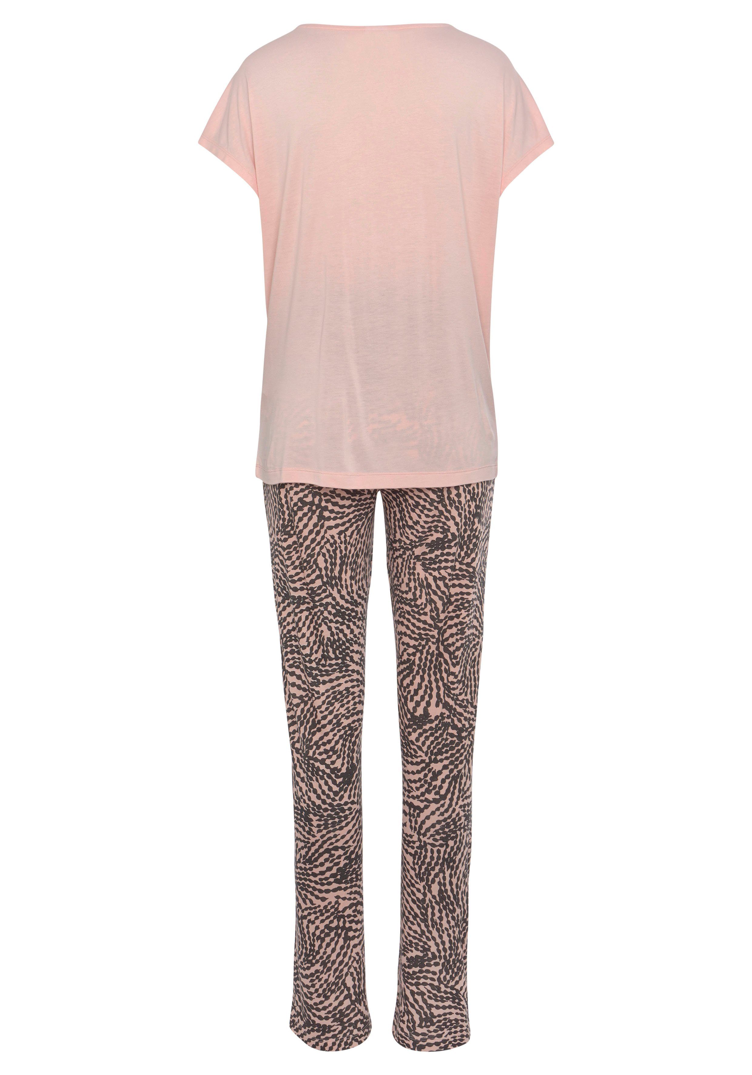 Lascana Pyjama met gedessineerde details (set, 2-delig)