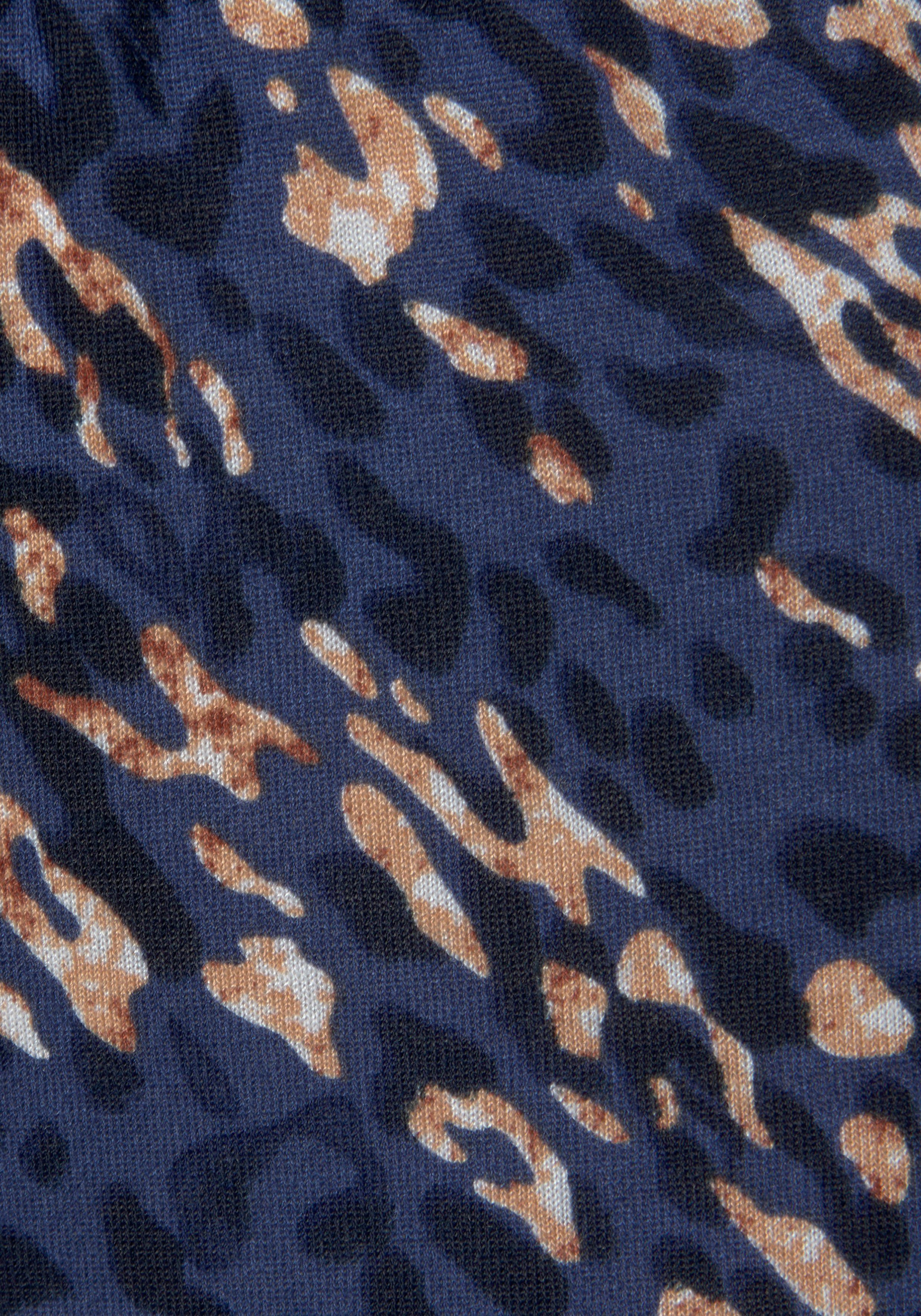 Vivance Jerseybroek met alloverprint, comfortabele zomerbroek in wijde pasvorm, strandbroek