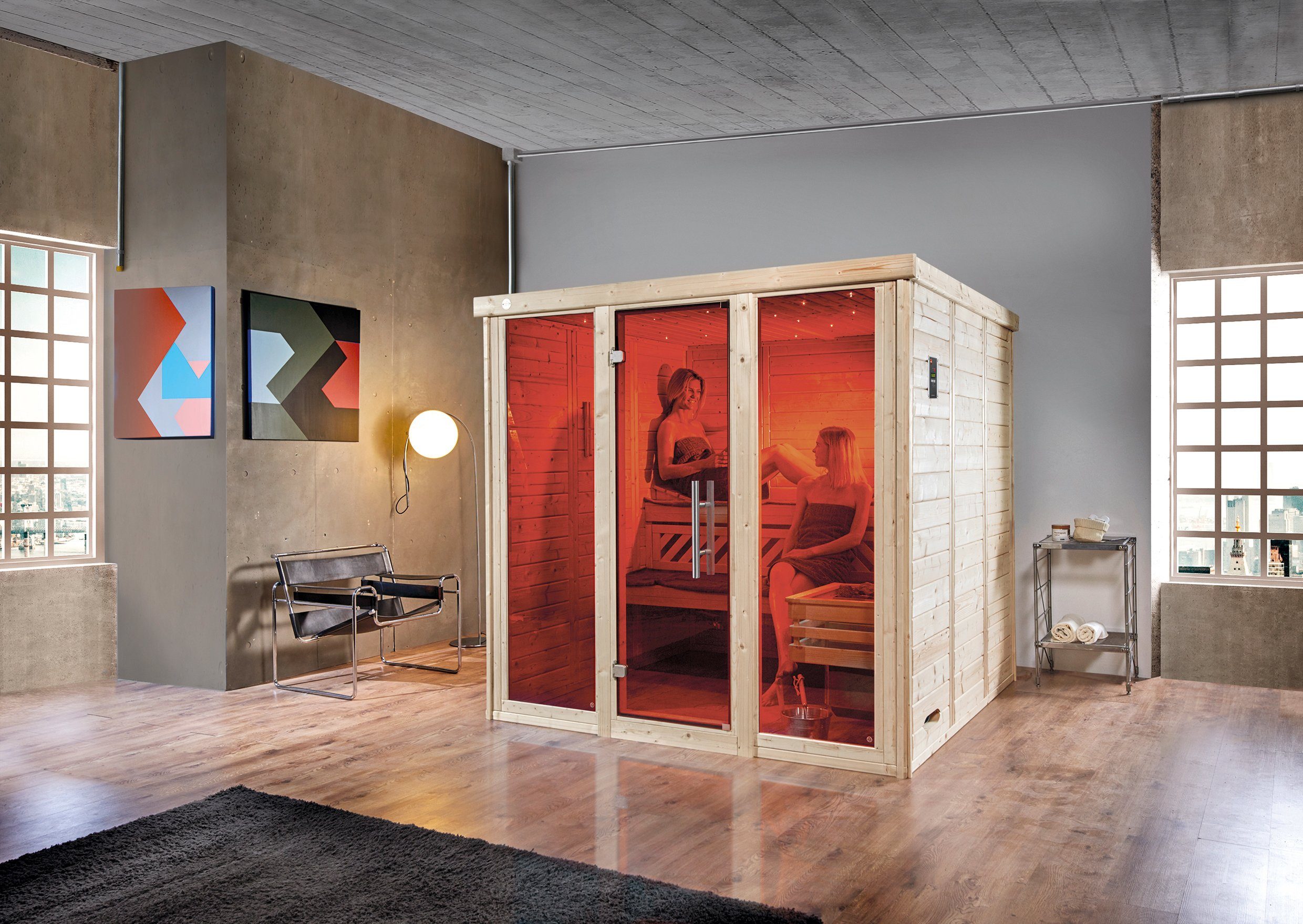 weka Sauna Kemi Panorama 7,5 kw bio-kachel met externe bediening