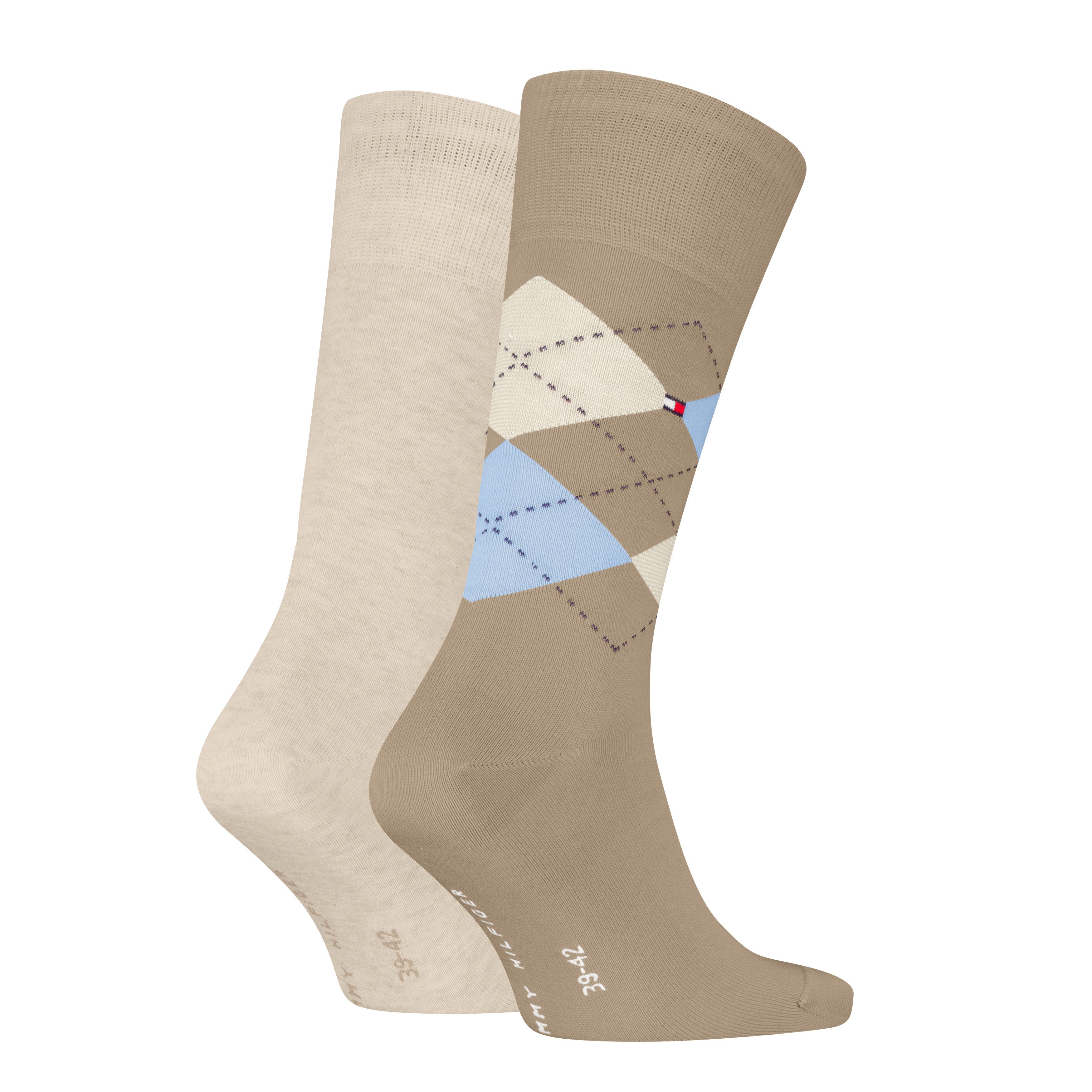 Tommy Hilfiger Sokken TH MEN SOCK CHECK 2P met klassiek argyle-ontwerp (2 paar)