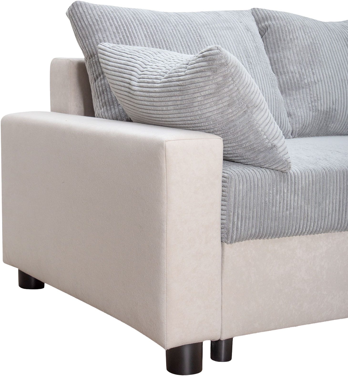 COLLECTION AB Hoekbank Parma L-vorm met slaapfunctie en bedlade, inclusief kussens, bonell-federkern