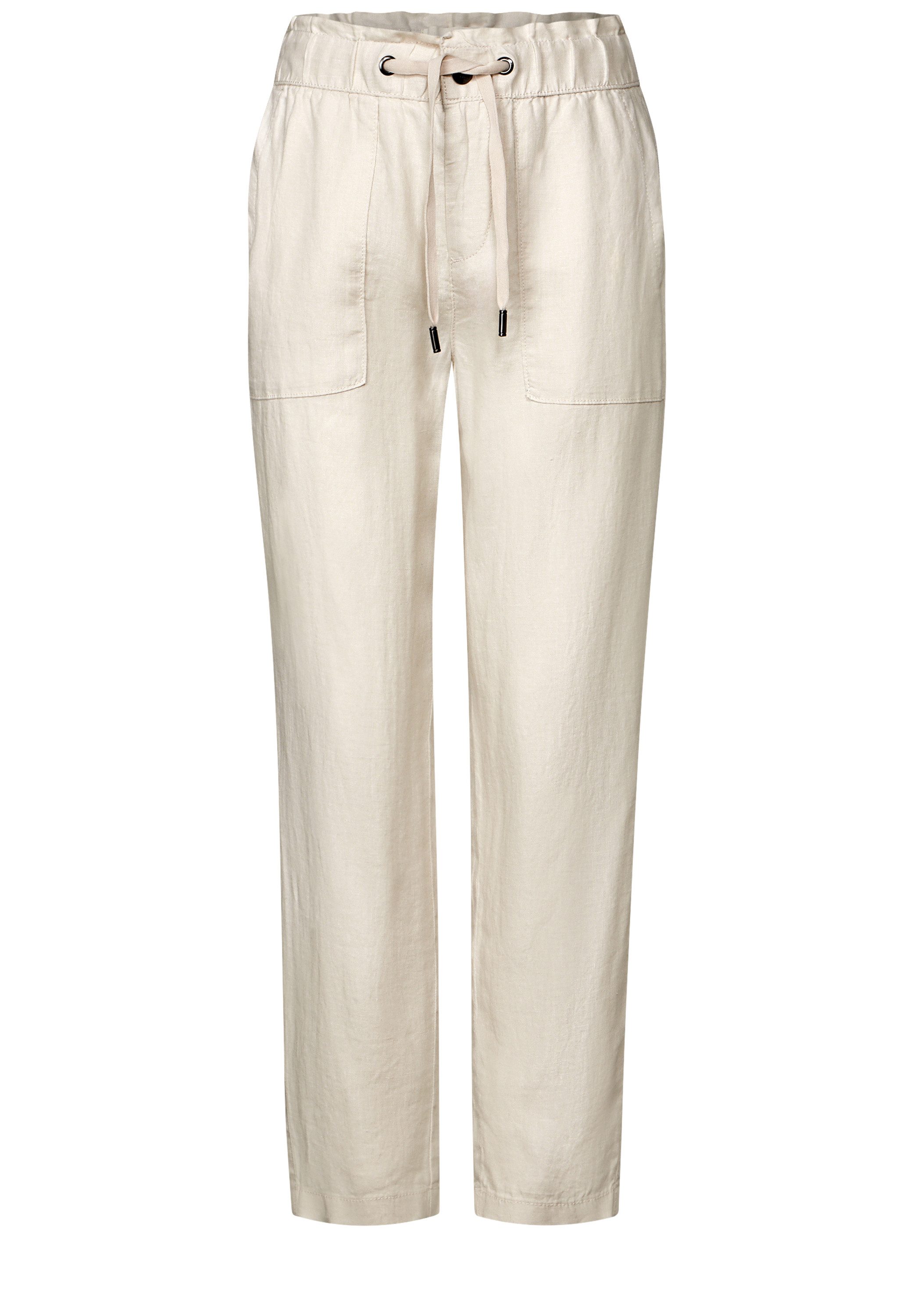 STREET ONE Paperbag-broek met elastische taille