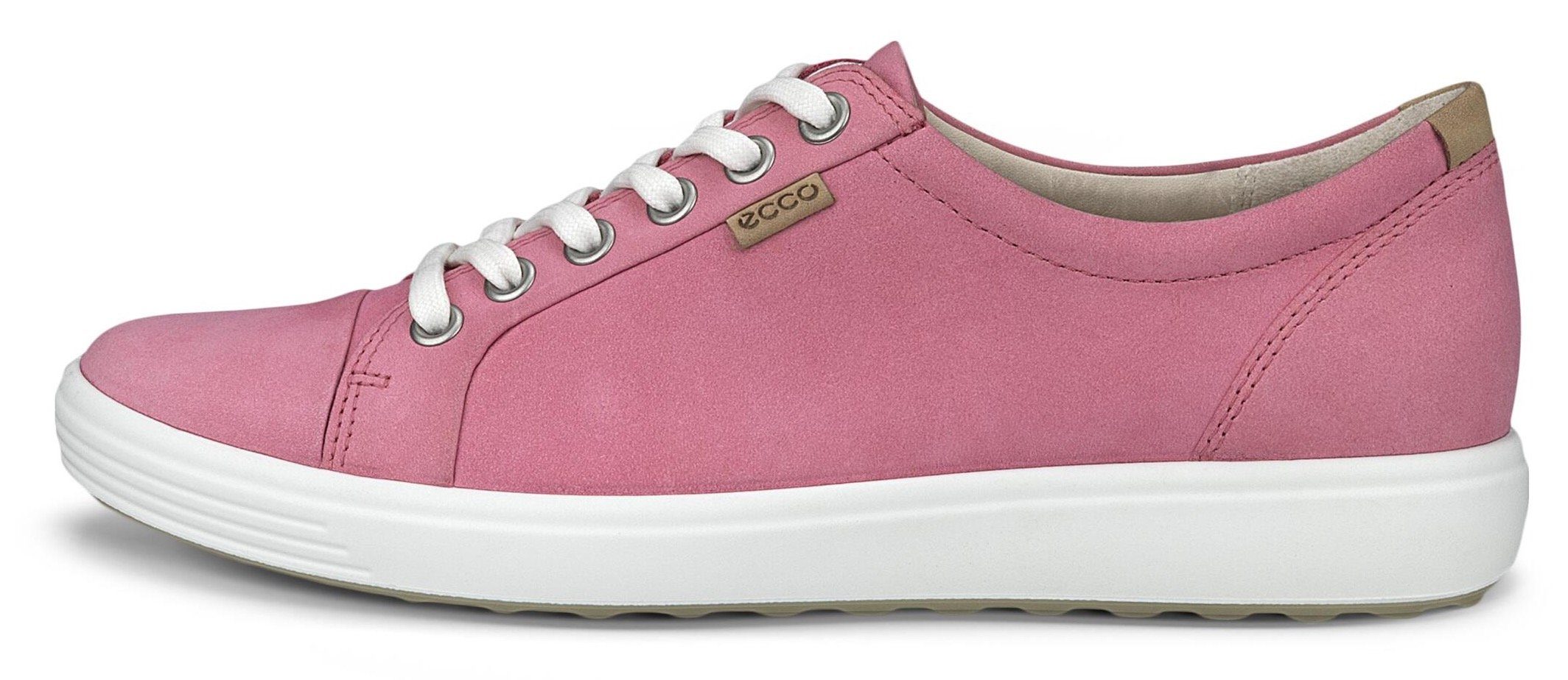 Ecco Sneakers SOFT 7 W met label, vrijetijdsschoen, lage schoen, veterschoen, smalle vorm