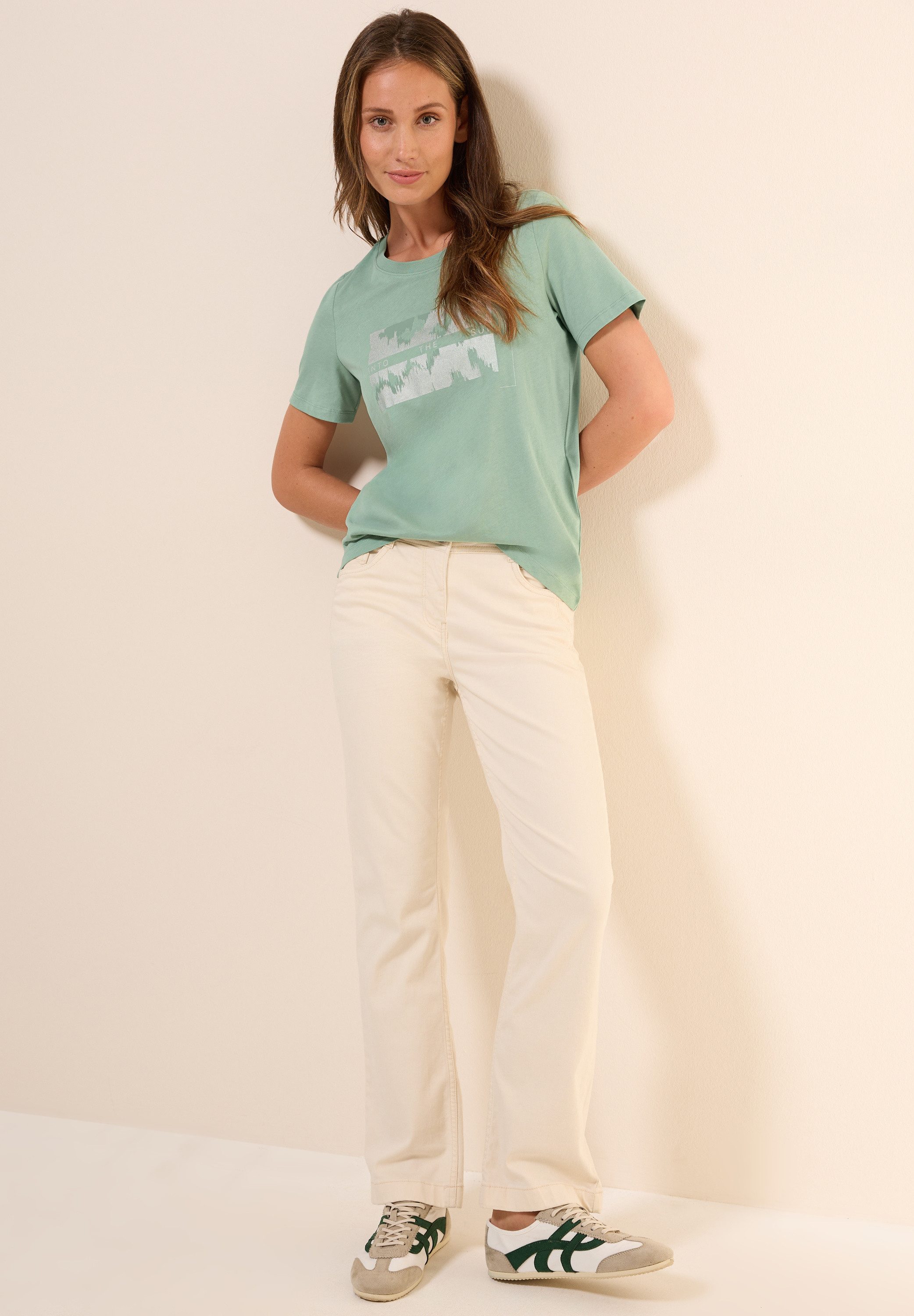 Cecil T-shirt met folieprint