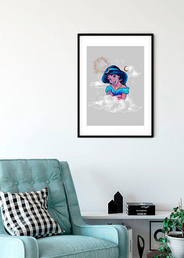 Komar Wanddecoratie Jasmijn Clouds Wanddecoratie voor de kinderkamer - zonder lijst (1 stuk)