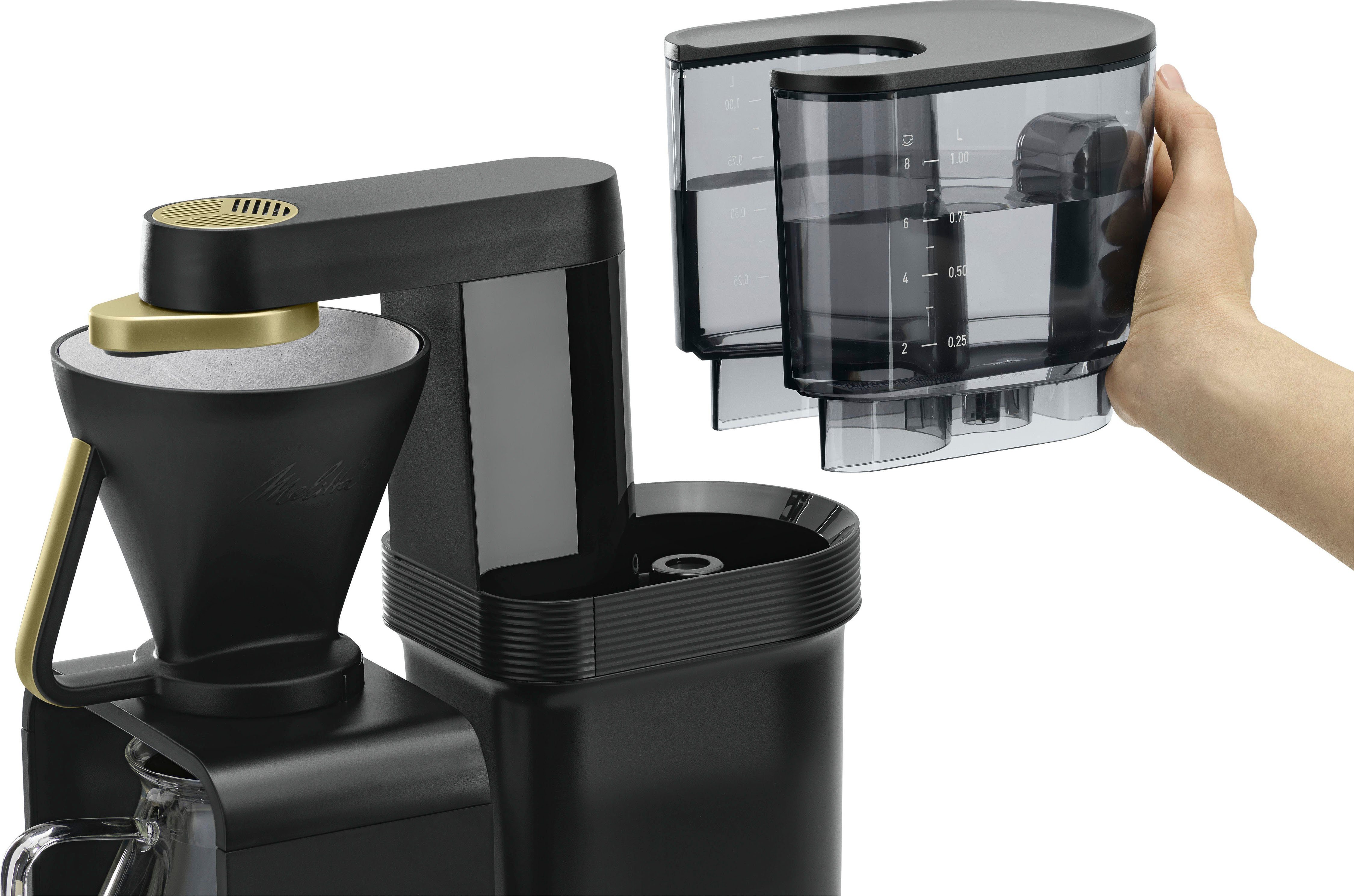 Melitta Filterkoffieapparaat Epour® 1024-11 zwart/zilver, 1 l