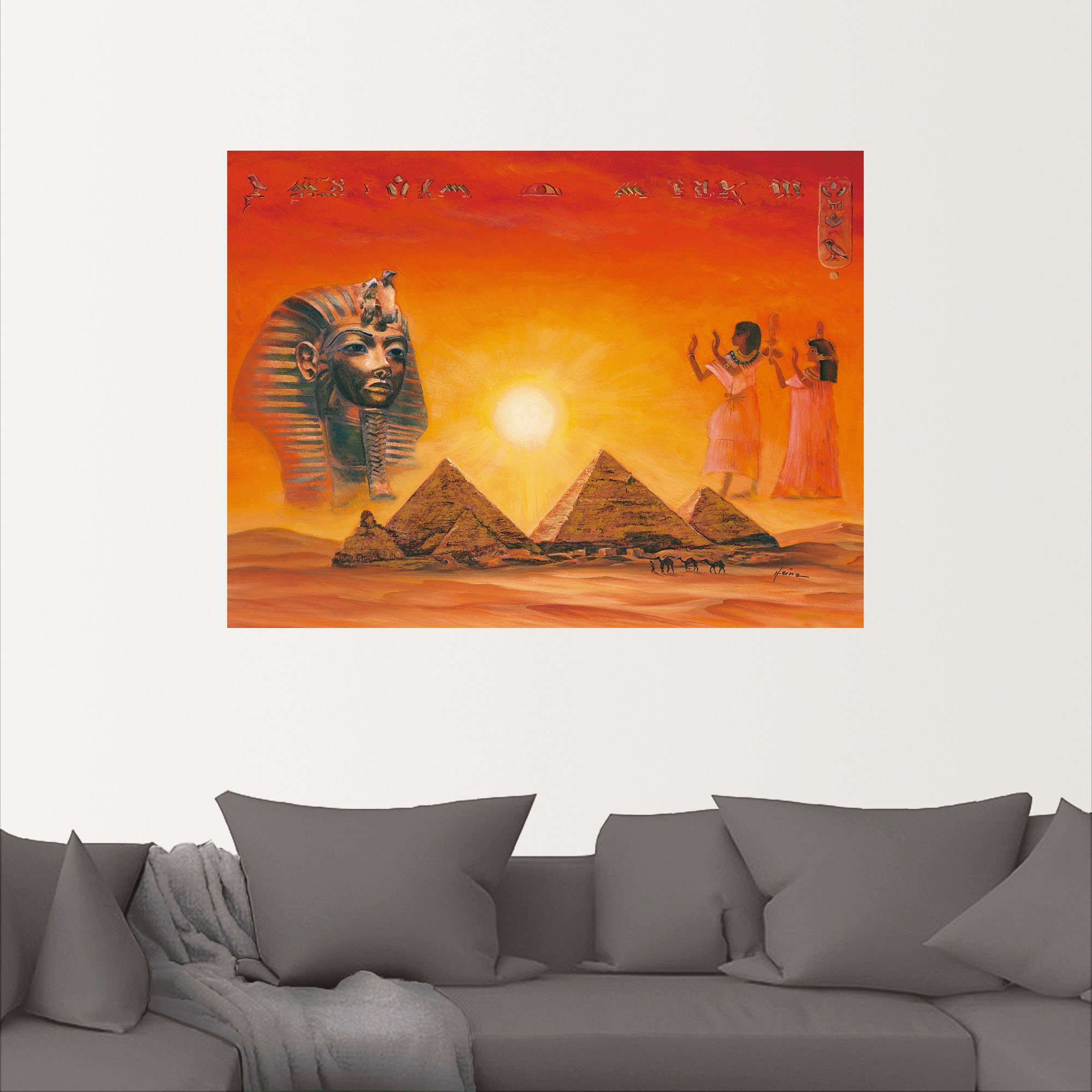 Artland Artprint Egyptische impressies als artprint van aluminium, artprint voor buiten, artprint op linnen, poster, muursticker