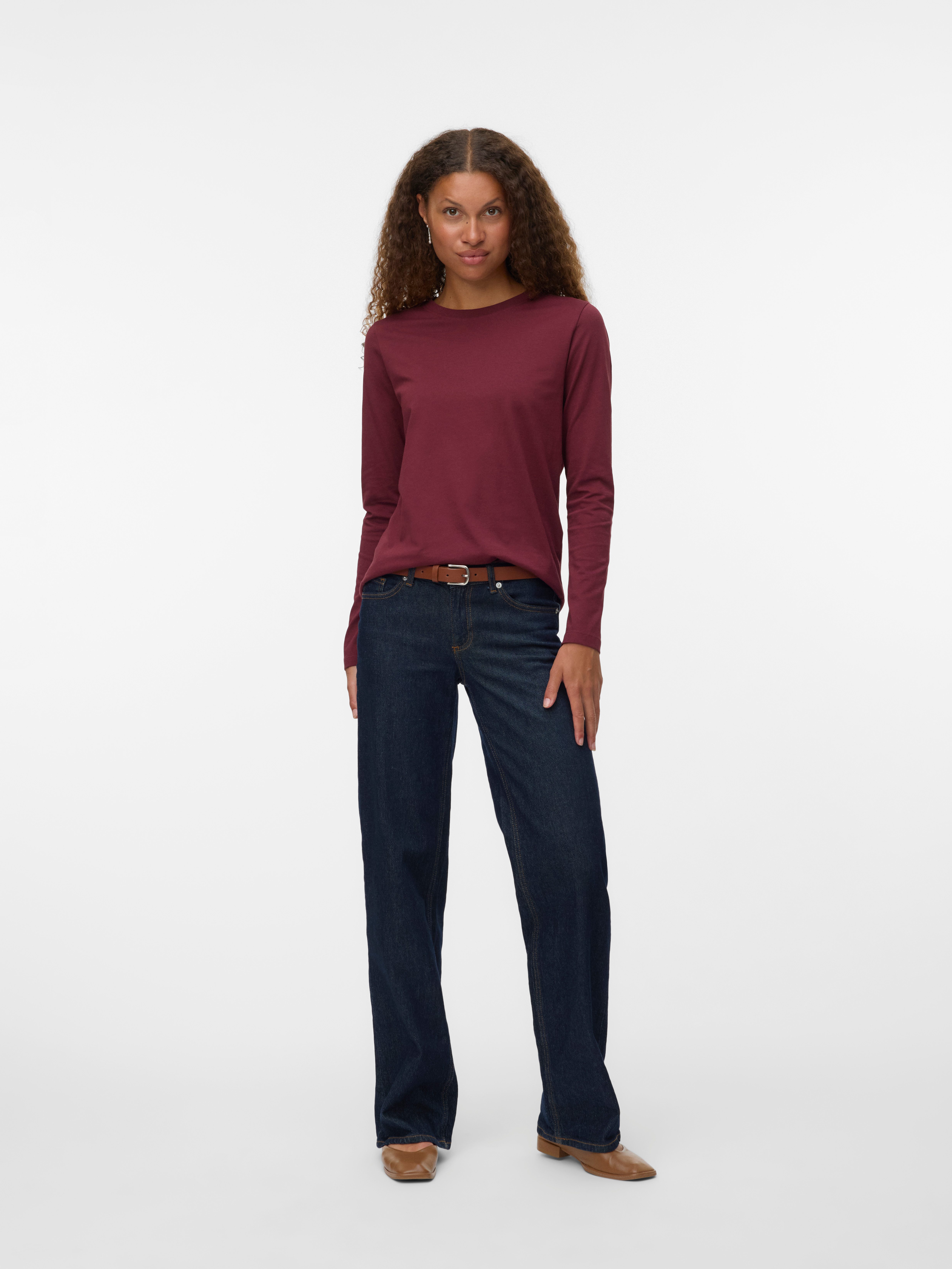 Vero Moda Shirt met lange mouwen VMPAULINA LS T-SHIRT GA JRS NOOS