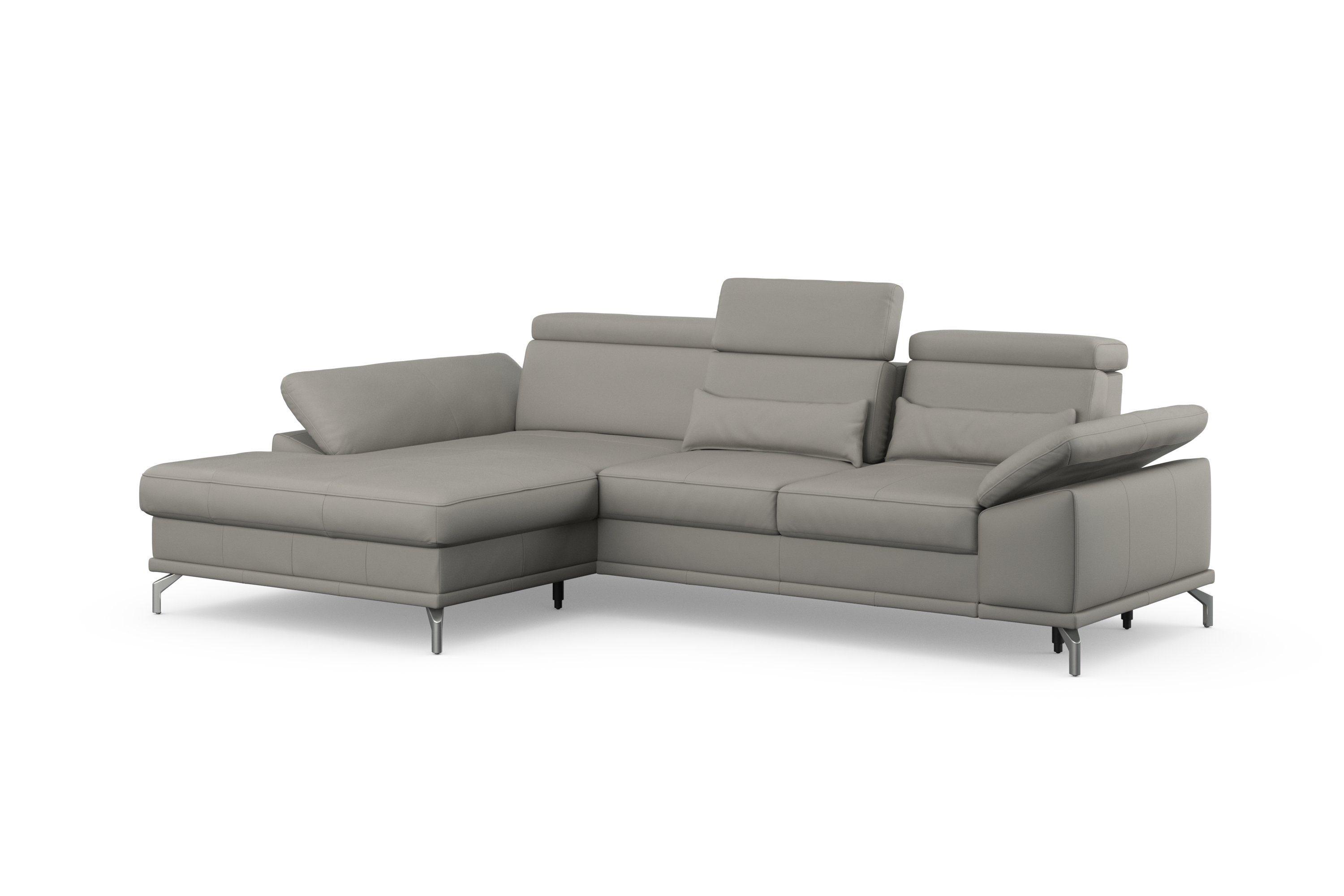 sit&more Hoekbank Cabrio L-vorm, met zitdiepteverstelling, arm- en hoofdsteunverstelling