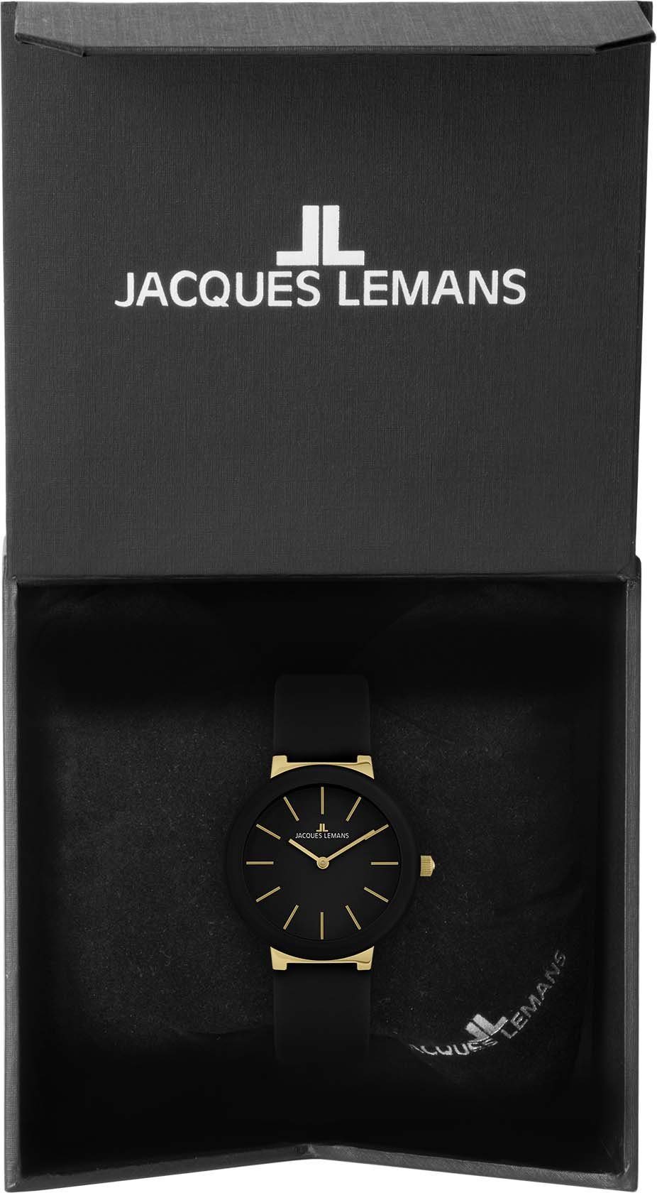 Jacques Lemans Kwartshorloge Monaco, 42-9E Polshorloge, dameshorloge, crystexglas, leren armband