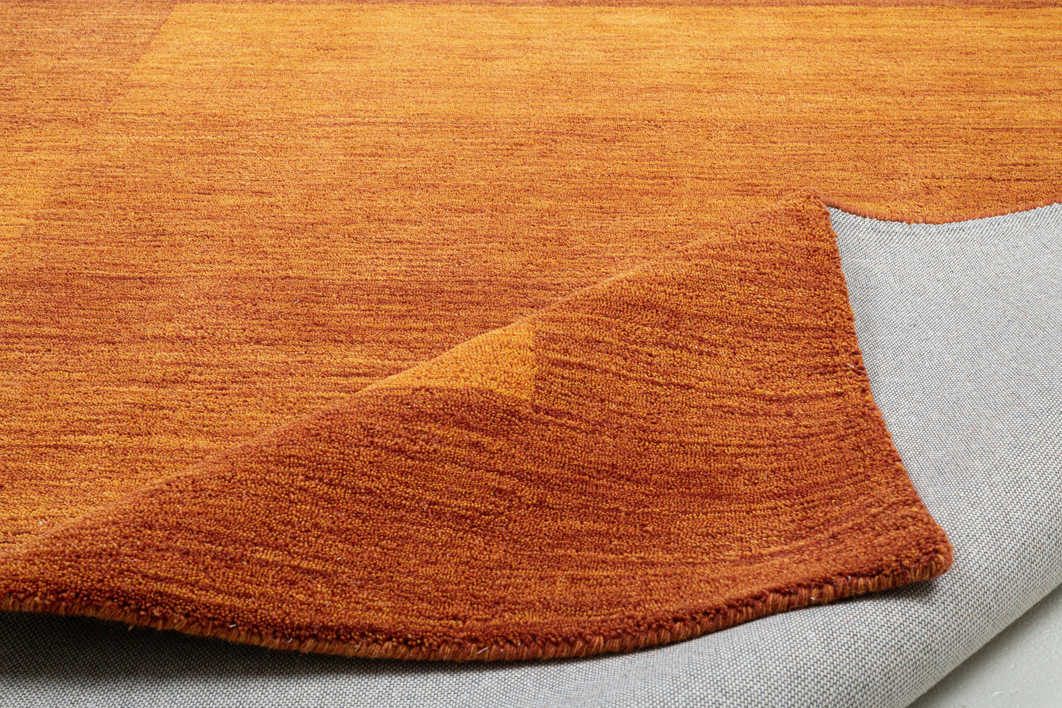 THEKO Wollen kleed Gabbeh super, Handgeweven vloerkleed, randdessin, zuivere wol, met de hand geweven