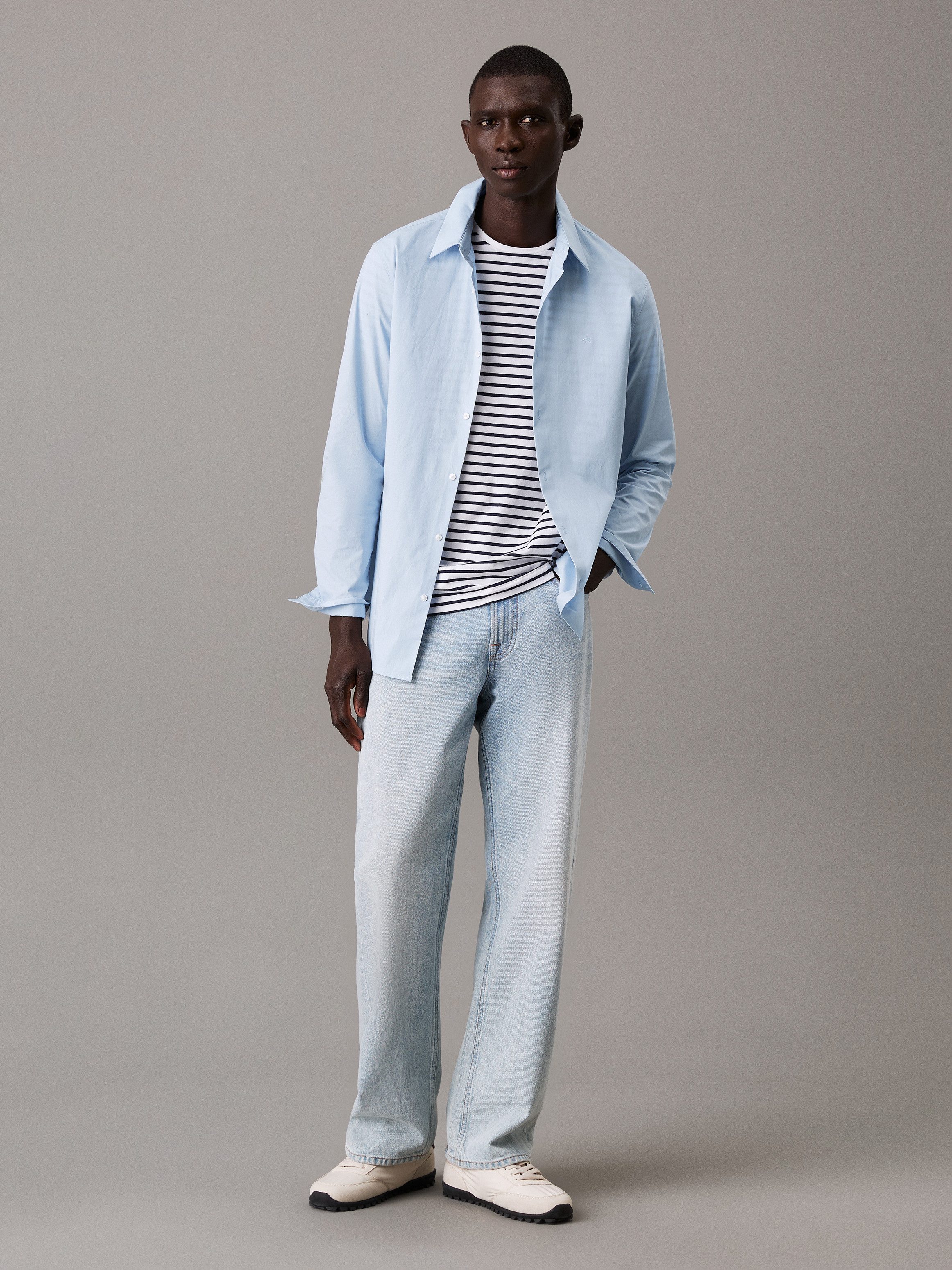 Calvin Klein Overhemd met lange mouwen LS SOLID STRETCH SLIM SHIRT