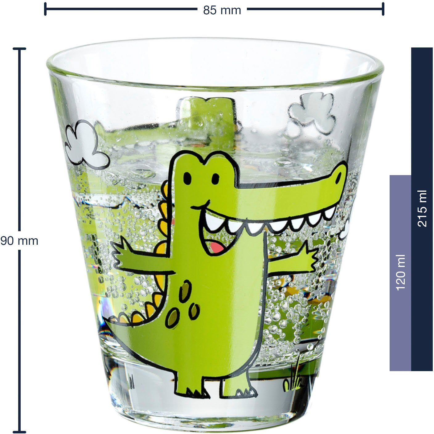 LEONARDO Kinderbeker BAMBINI krokodil (set, 6-delig)