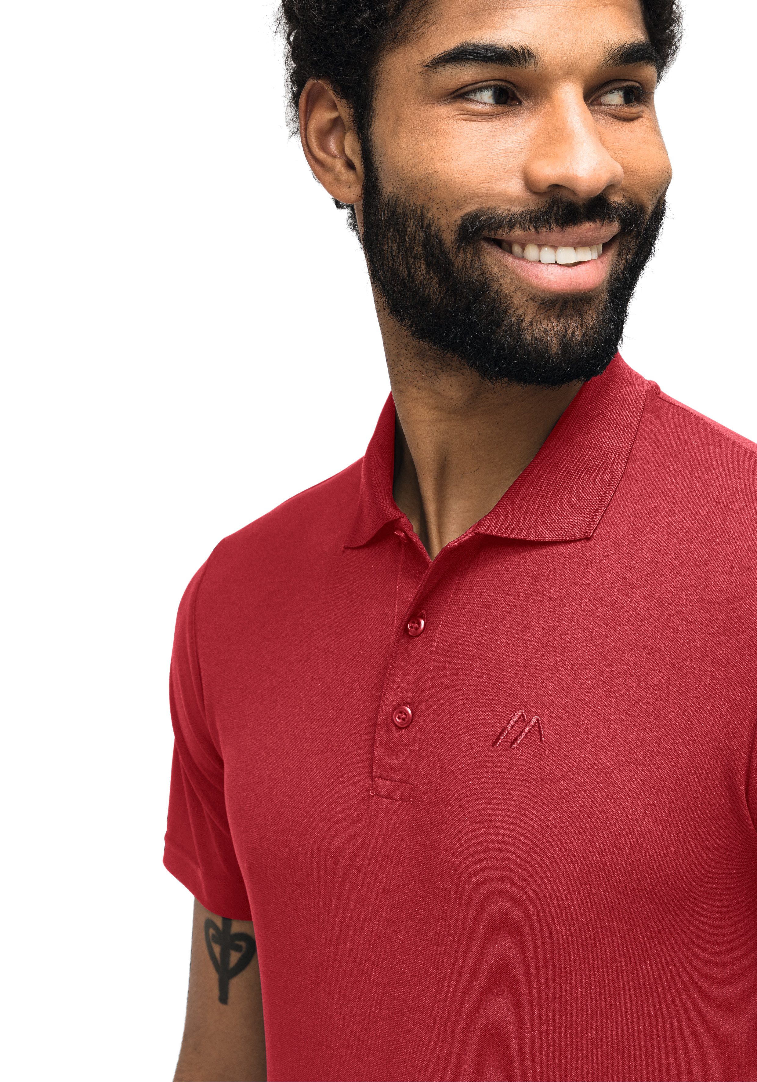 Maier Sports Functioneel shirt Ulrich Heren poloshirt, korte mouw vrijetijdsshirt met overhemdkraag, regular fit