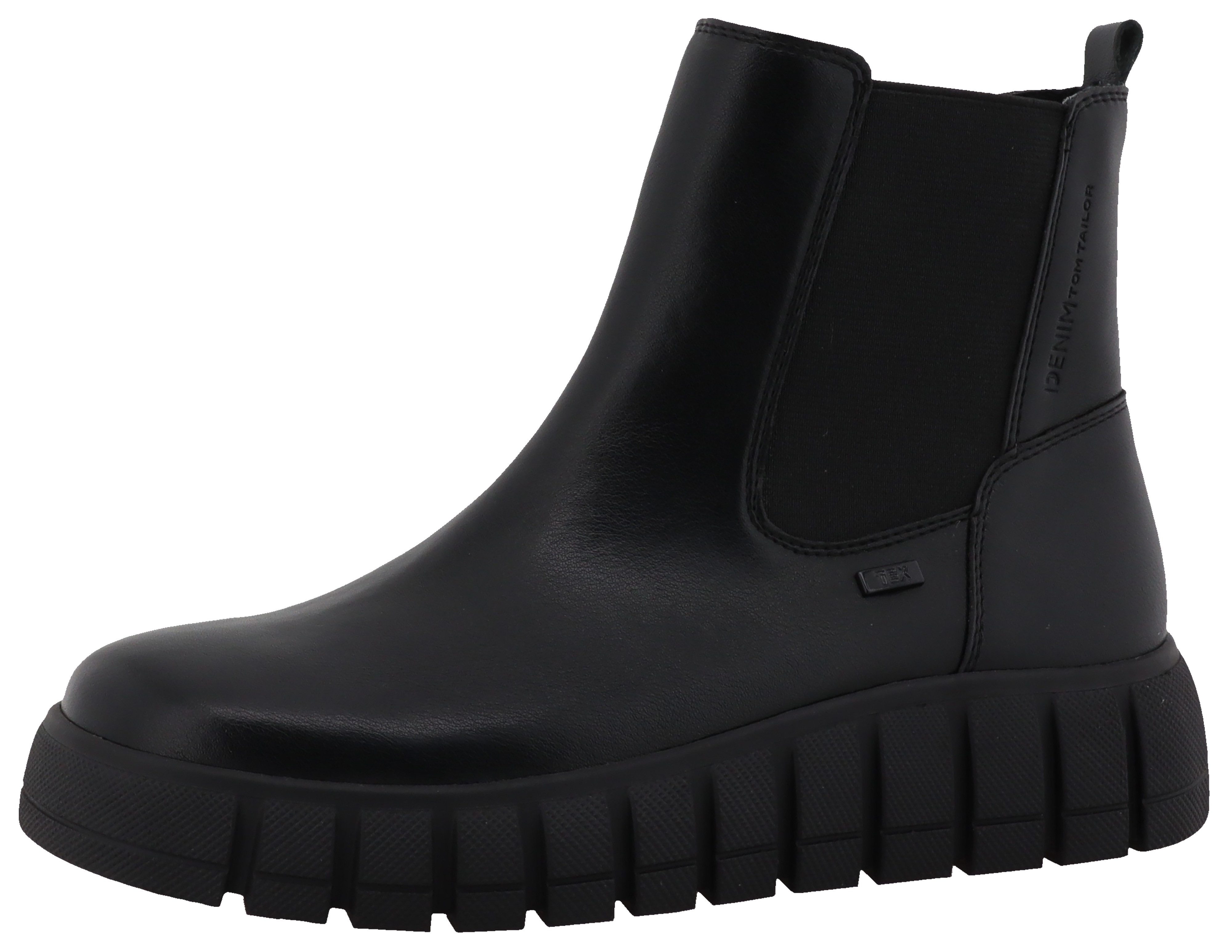 Tom Tailor Chelsea-boots plateau wedge enkellaars met praktische ritssluiting