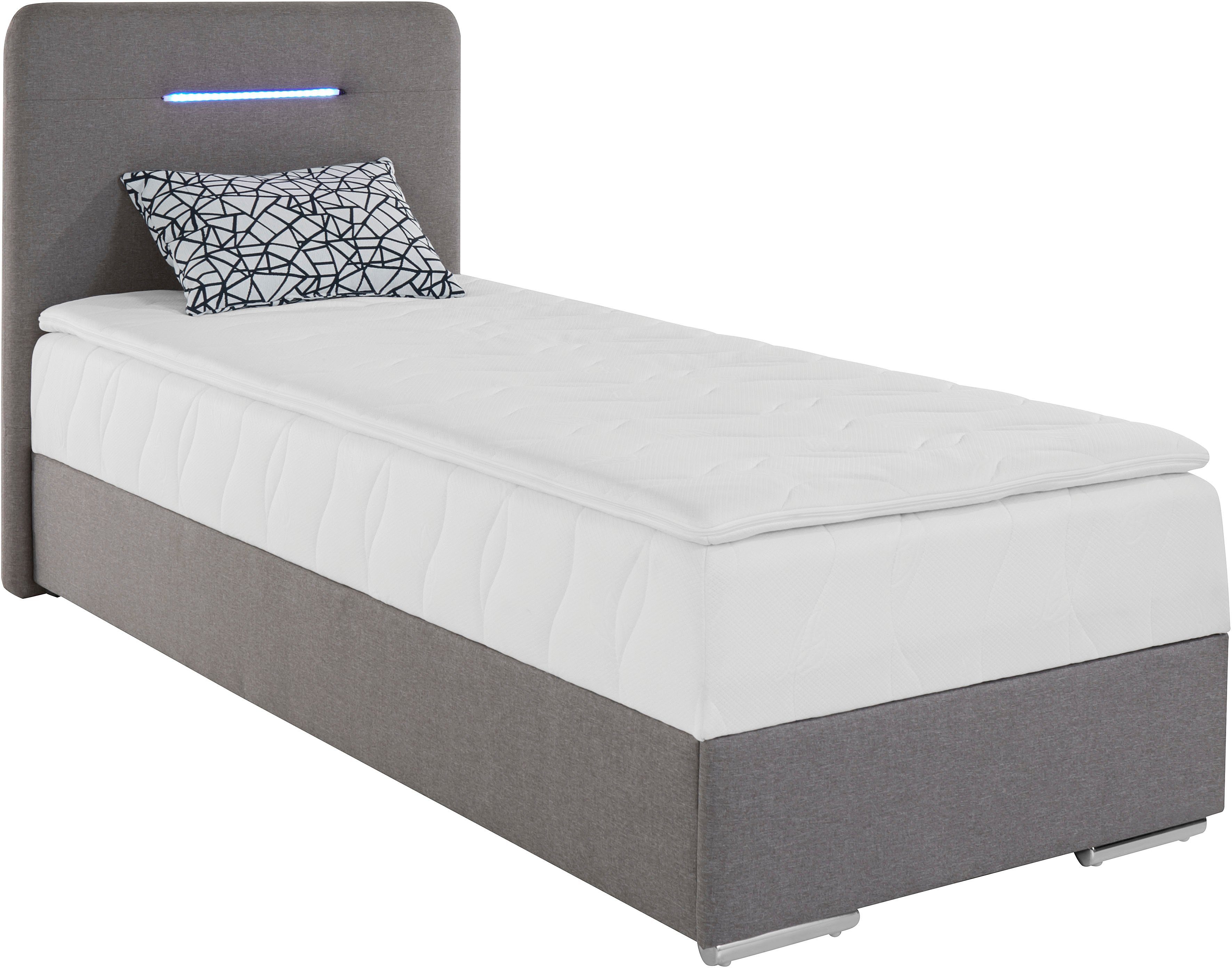 COTTA Boxspring Lighstar inclusief ledverlichting, topmatras, bedkist en sierkussen