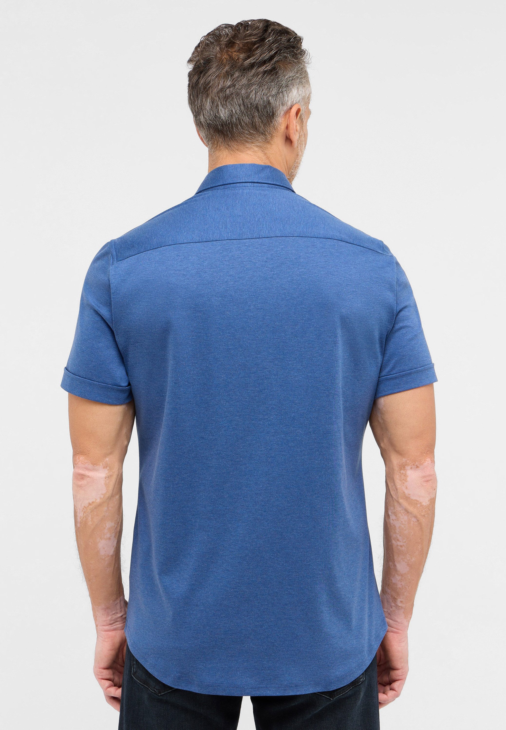Eterna Overhemd met korte mouwen Slim fit NON IRON (strijkvrij)