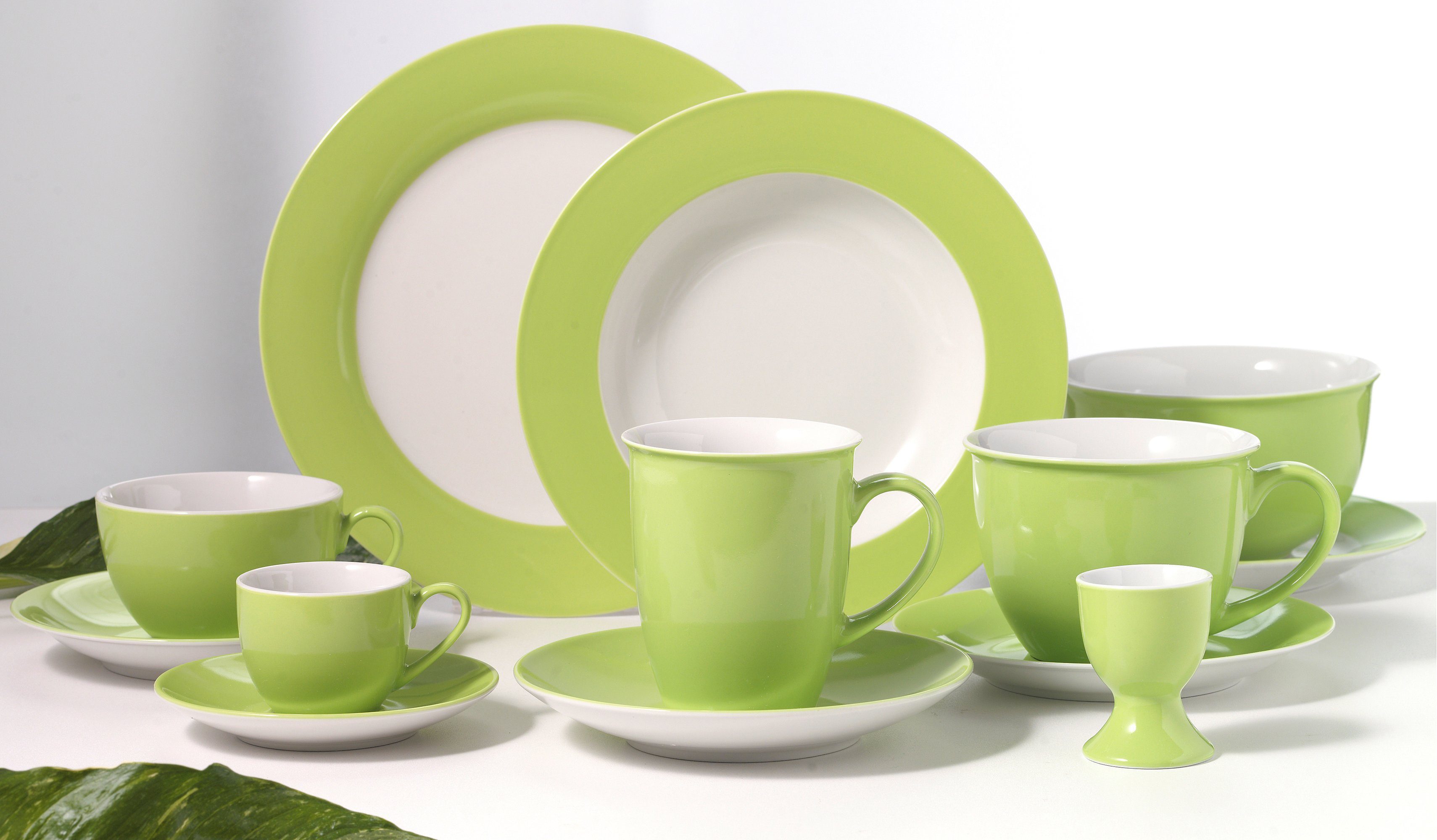 Ritzenhoff & Breker Combi-servies Serviesset, servies Doppio in aantrekkelijke kleurvarianten, 24 delen, voor 6 personen (set, 24-delig)